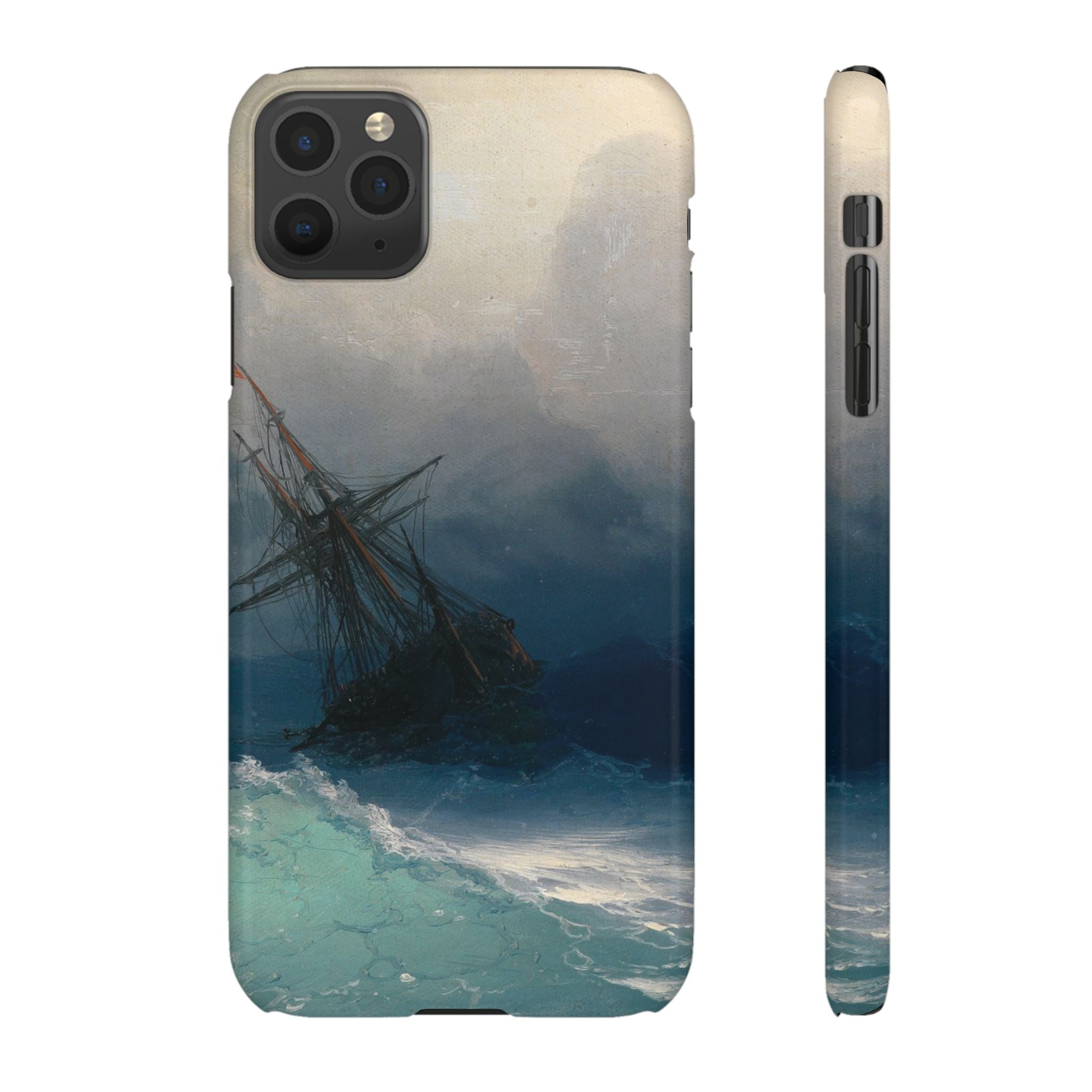 Ship on Stormy Seas by Ivan Aivazovsky - iPhone Slim Case
