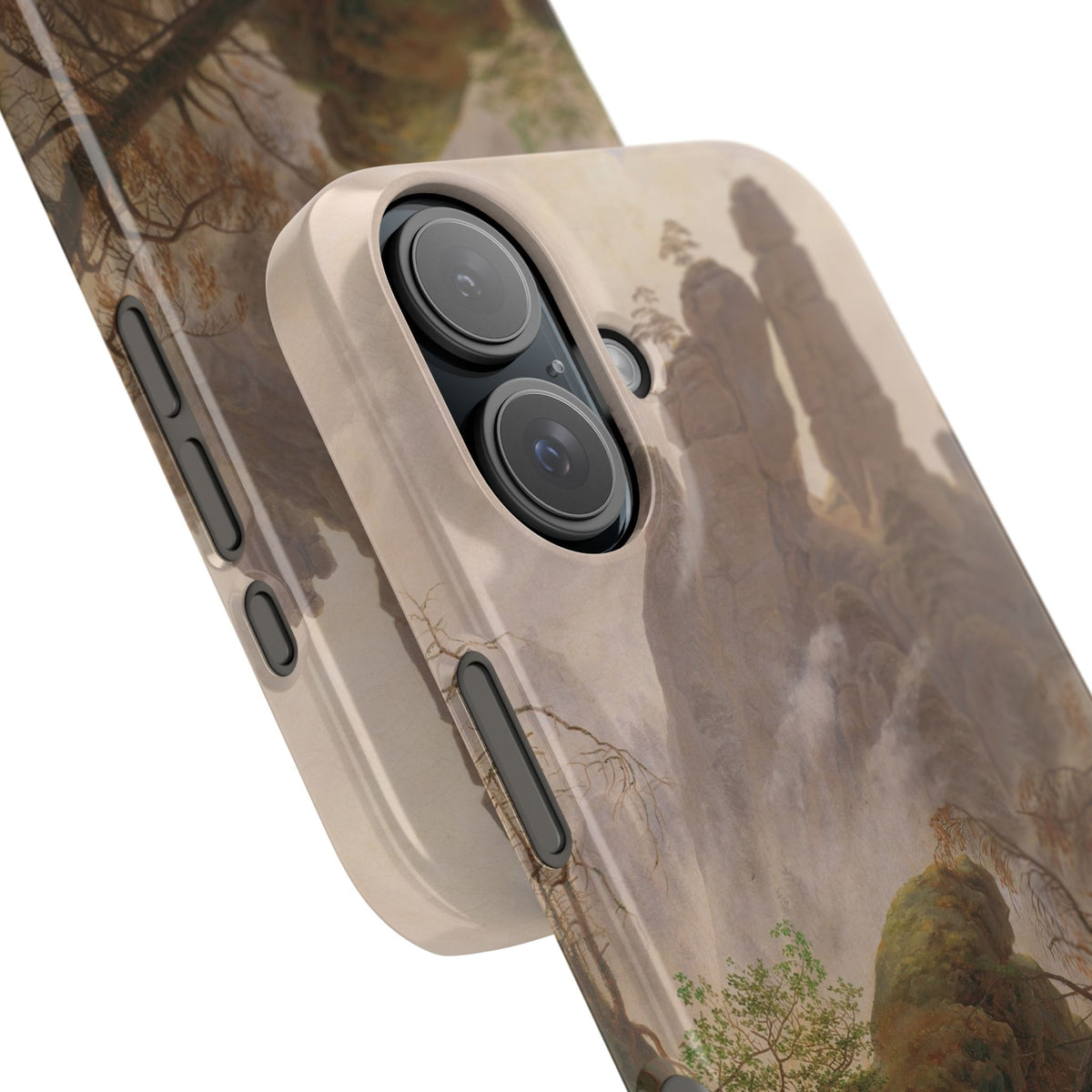 Rocky Landscape in the Elbe Sandstone Mountains by Caspar David Friedrich - iPhone Slim Case
