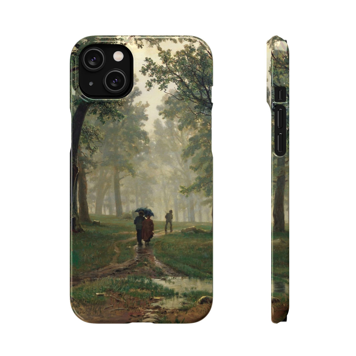 Rain in an Oak Forest by Ivan Ivanovich Shishkin - iPhone Slim Case