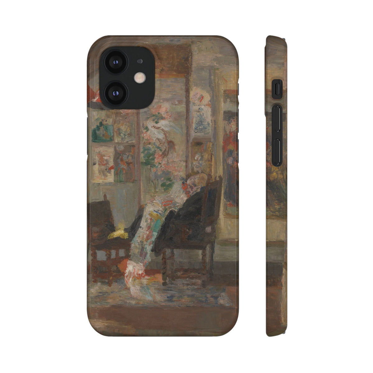 Skeleton Looking at Chinoiseries by James Ensor - iPhone Slim Case