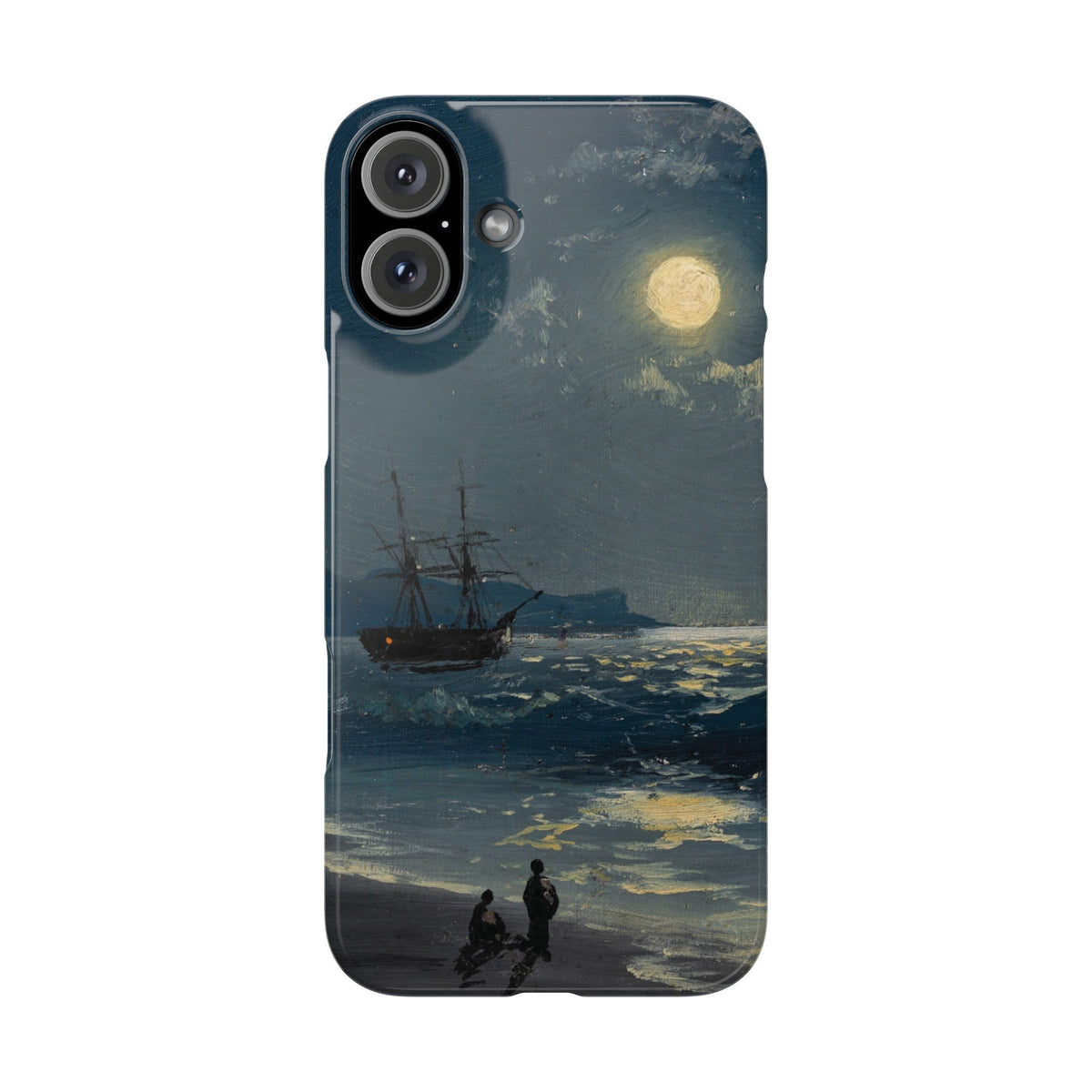 Sailing Ship on a Calm Sea by Moonlight by Ivan Aivazovsky - iPhone Slim Case