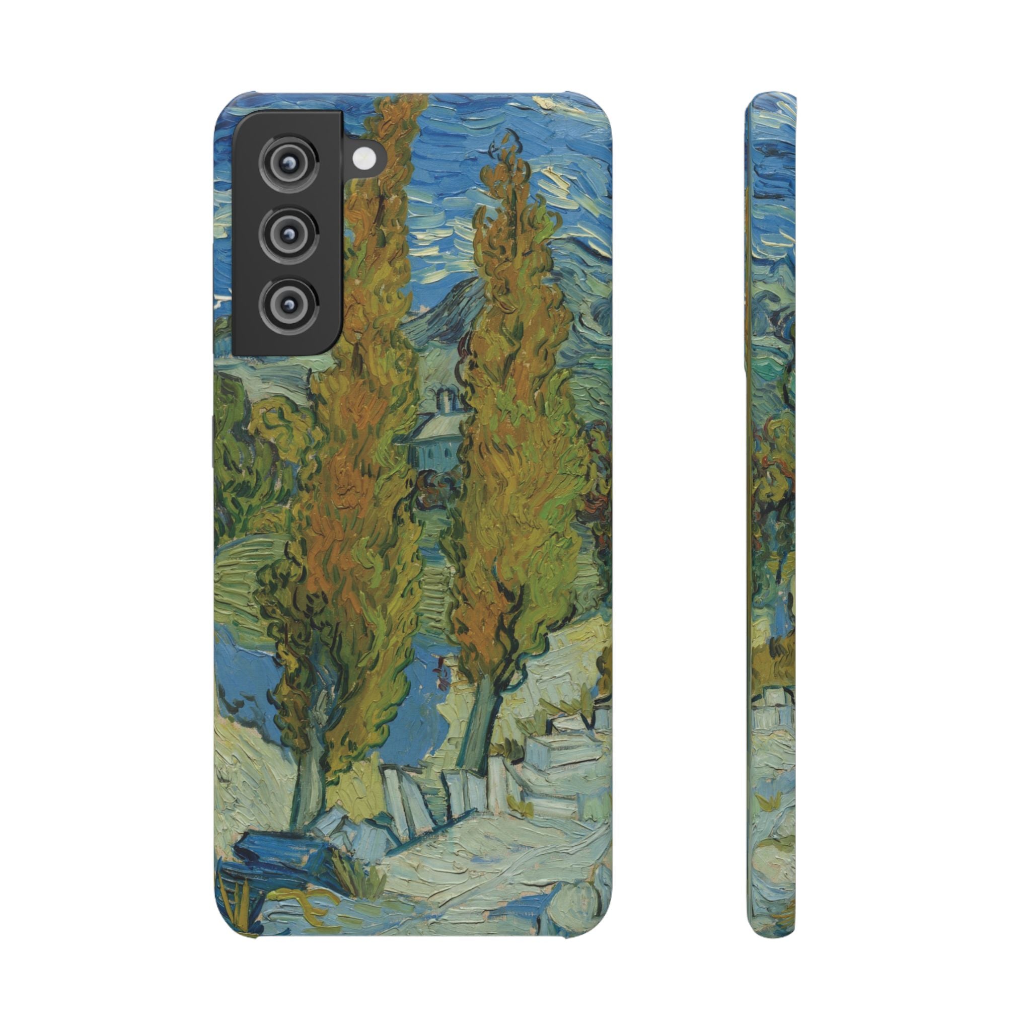 Two Poplars in the Alpilles near Saint-Rémy by Vincent van Gogh - Samsung Slim Case