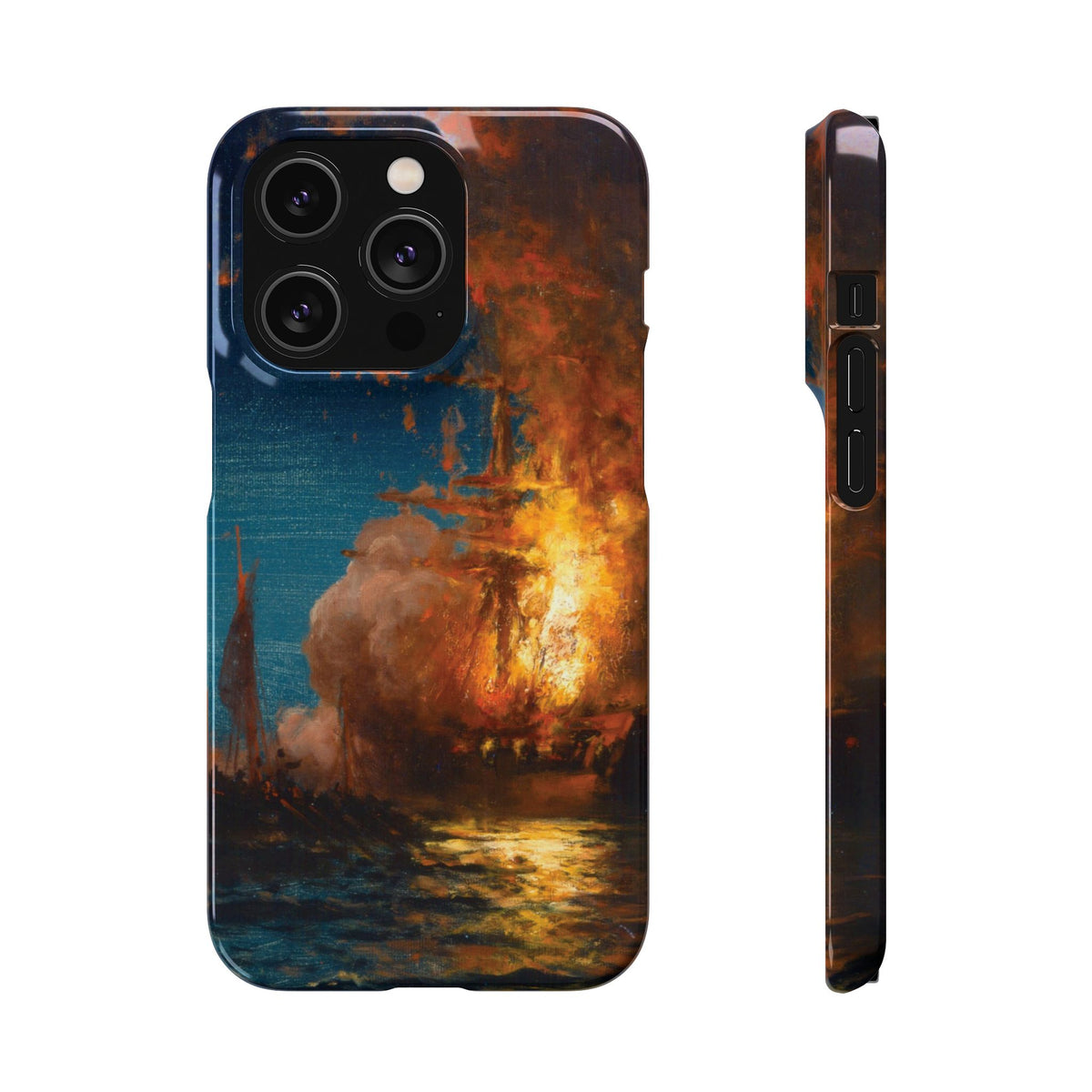 Burning of the Frigate Philadelphia in the Harbor of Tripoli by Edward Moran - iPhone Slim Case