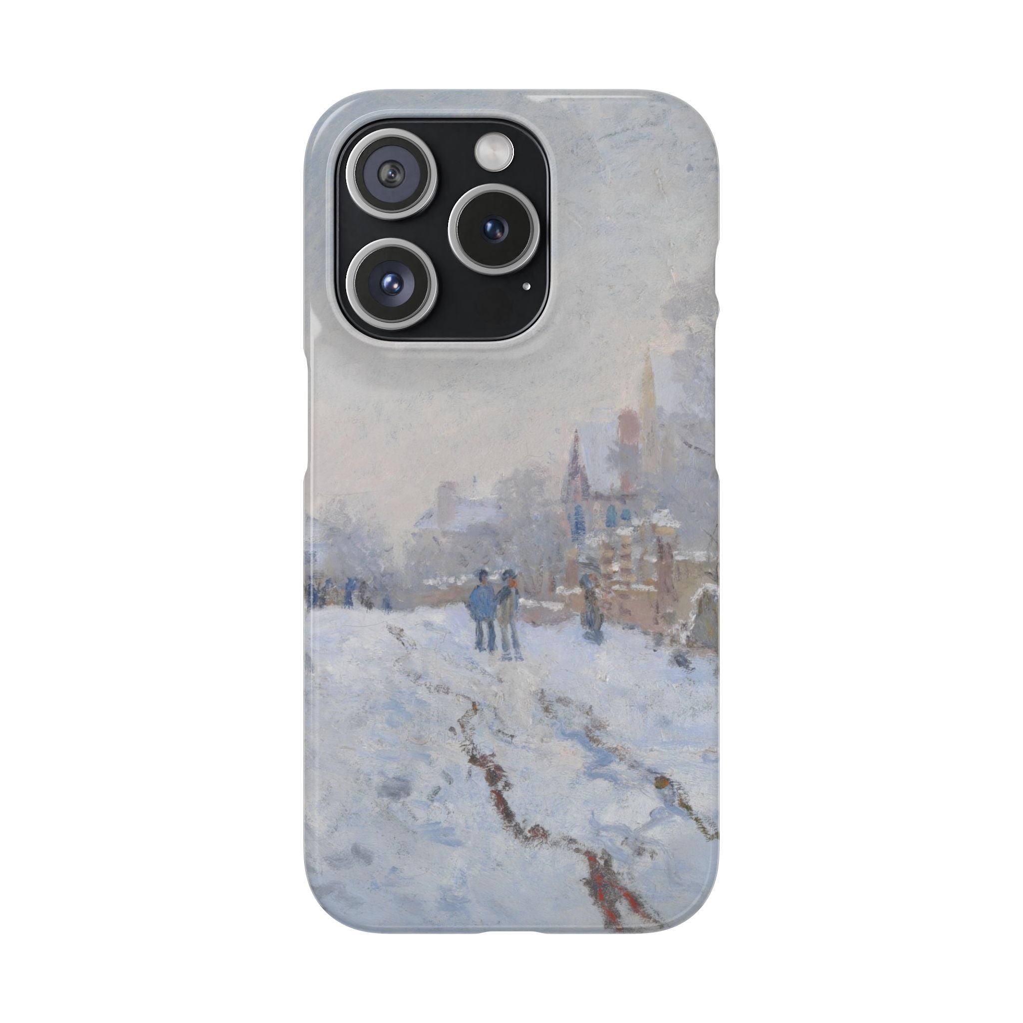 Snow Scene at Argenteuil by Claude Monet - iPhone Slim Case