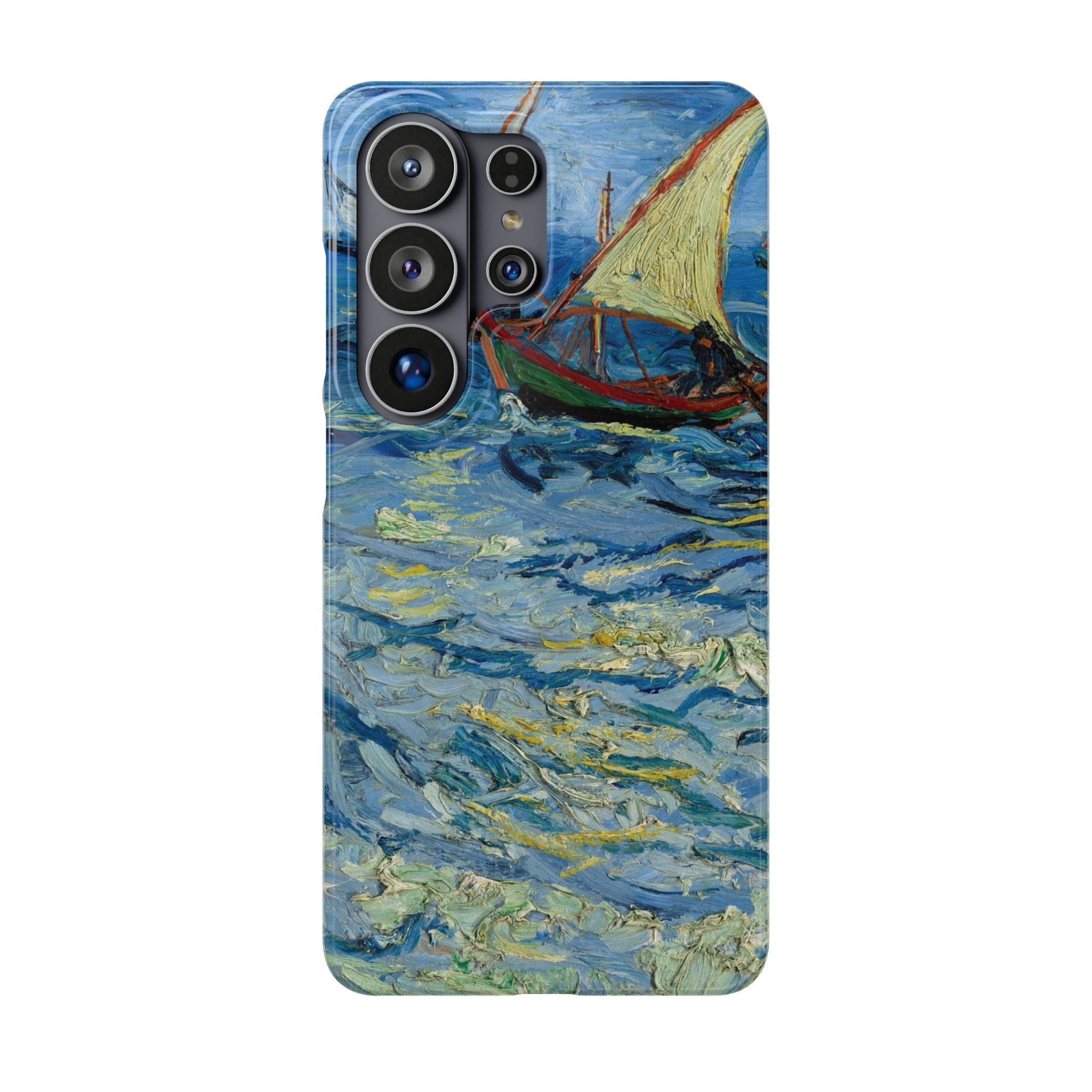 Fishing Boats at Sea by Vincent van Gogh - Samsung Slim Case
