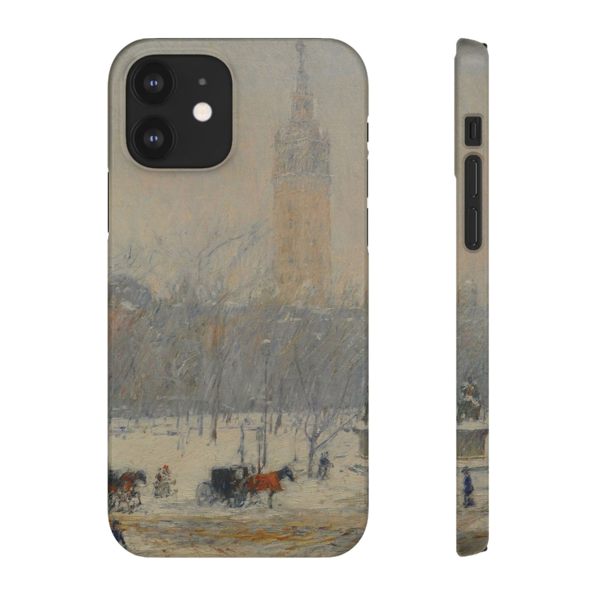 Snowstorm, Madison Square by Childe Hassam - iPhone Slim Case