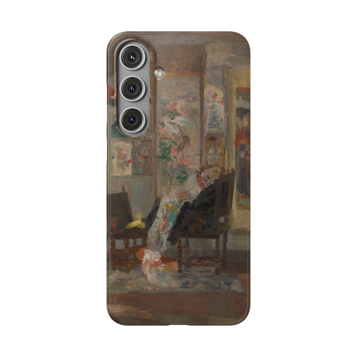 Skeleton Looking at Chinoiseries by James Ensor - Samsung Slim Case