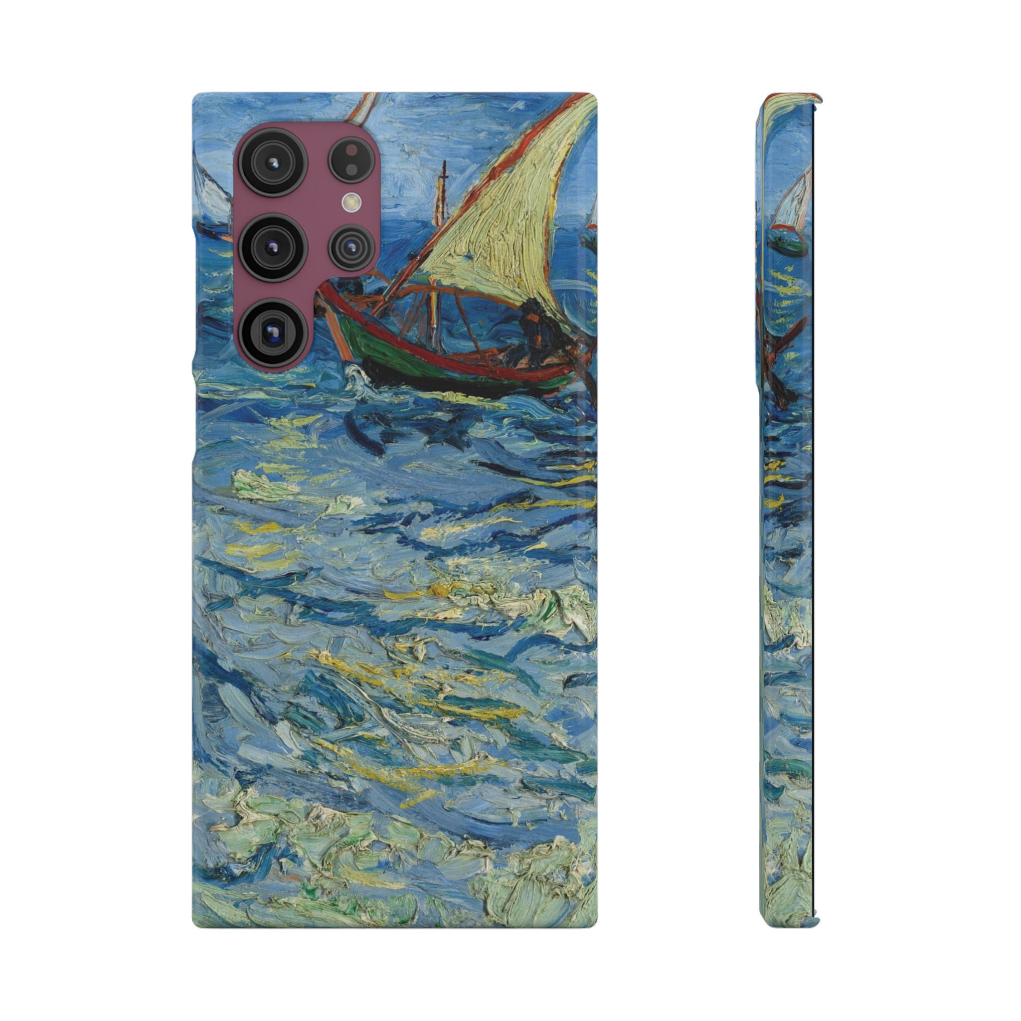 Fishing Boats at Sea by Vincent van Gogh - Samsung Slim Case