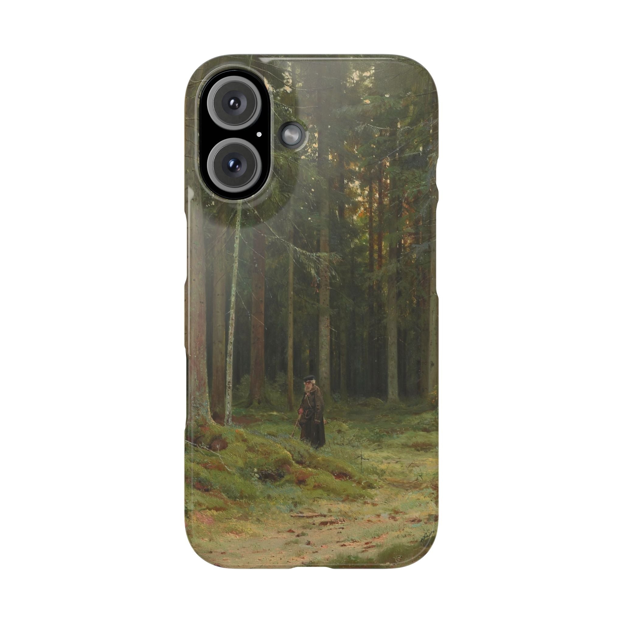 In the Forest of Countess Mordvinova Petergof by Ivan Ivanovich Shishkin - iPhone Slim Case