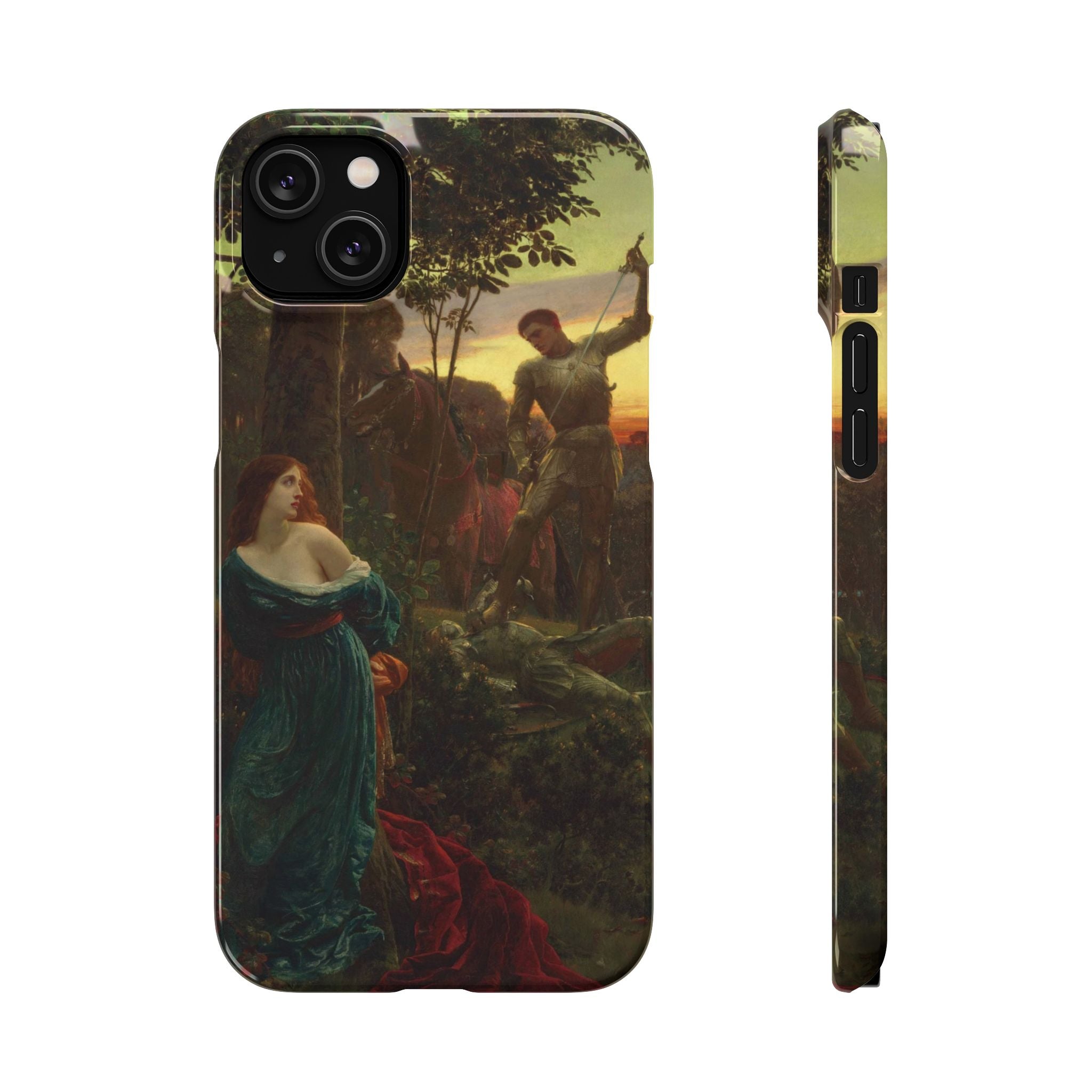Chivalry by Frank Dicksee - iPhone Slim Case