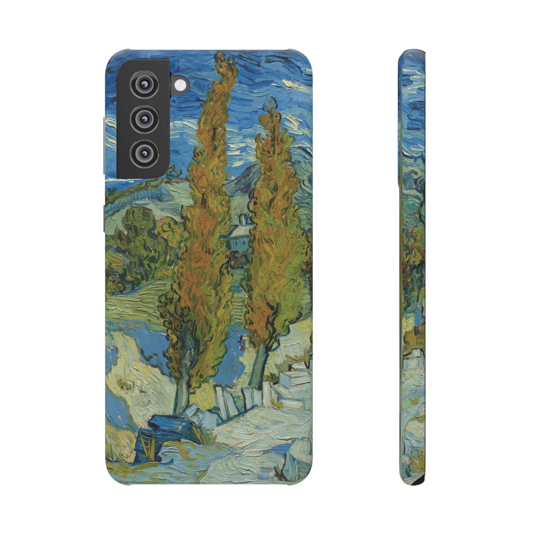 Two Poplars in the Alpilles near Saint-Rémy by Vincent van Gogh - Samsung Slim Case