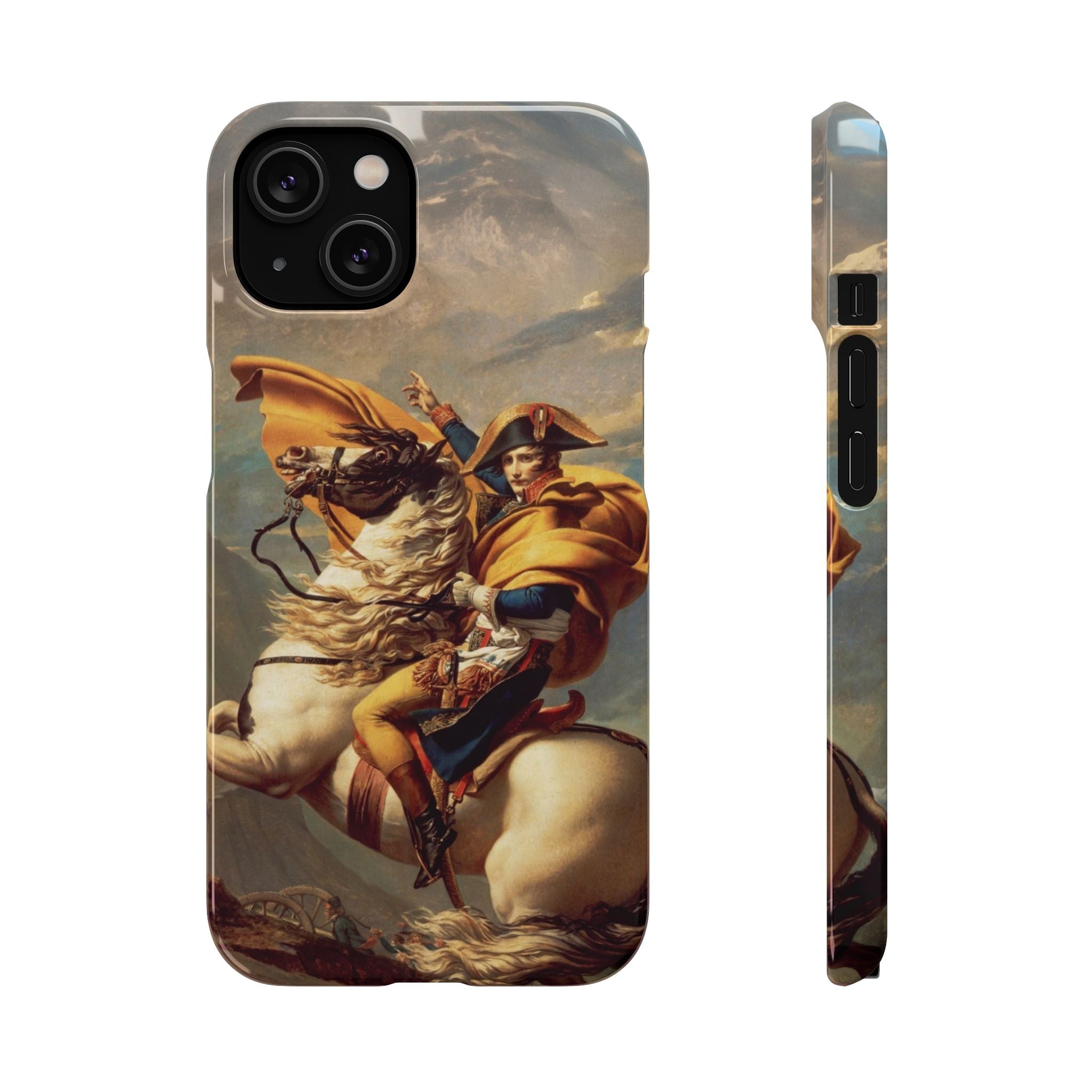 Napoleon at the Saint-Bernard Pass by Jacques-Louis David - iPhone Slim Case