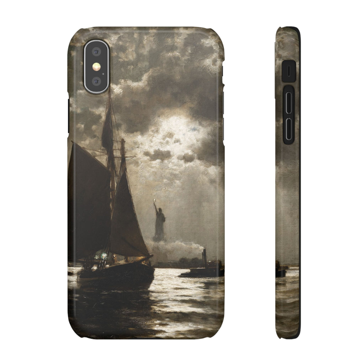 Nightfall over New York Harbor by Edward Moran - iPhone Slim Case