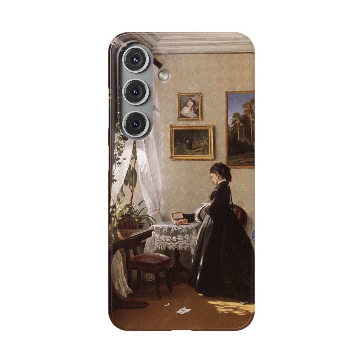 In front of the mirror by Ivan Ivanovich Shishkin - Samsung Slim Case