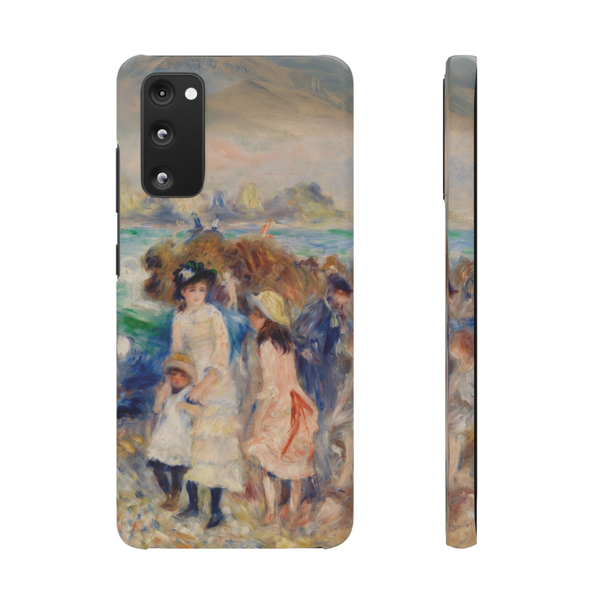 Children at the Beach at Guernsey by Pierre Auguste Renoir - Samsung Slim Case