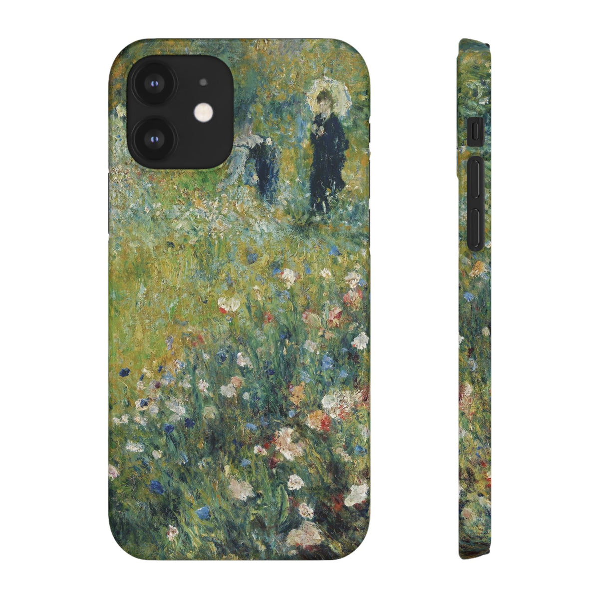 Woman with a Parasol in a Garden by Pierre Auguste Renoir - iPhone Slim Case