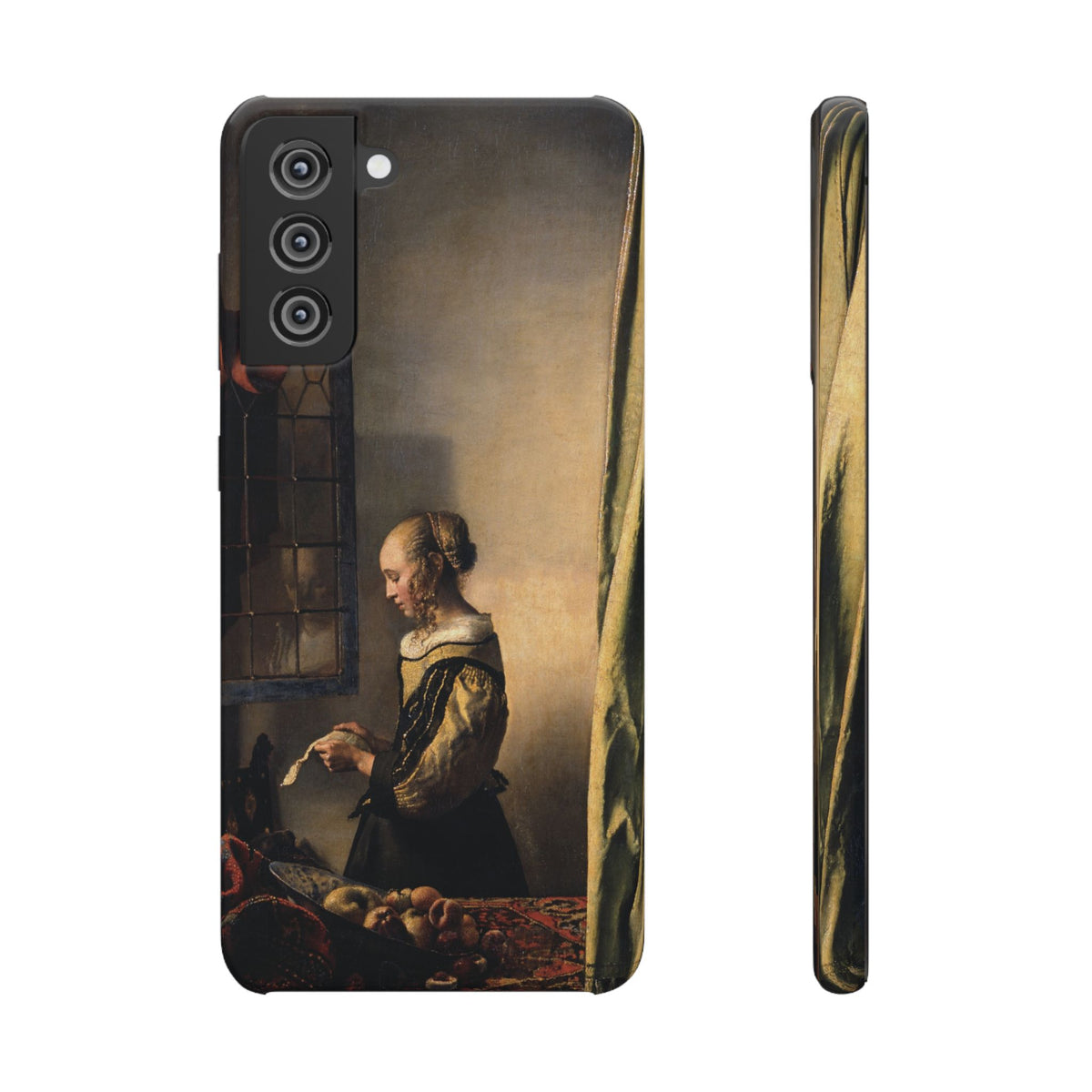 Girl Reading a Letter by an Open Window by Johannes Vermeer - Samsung Slim Case