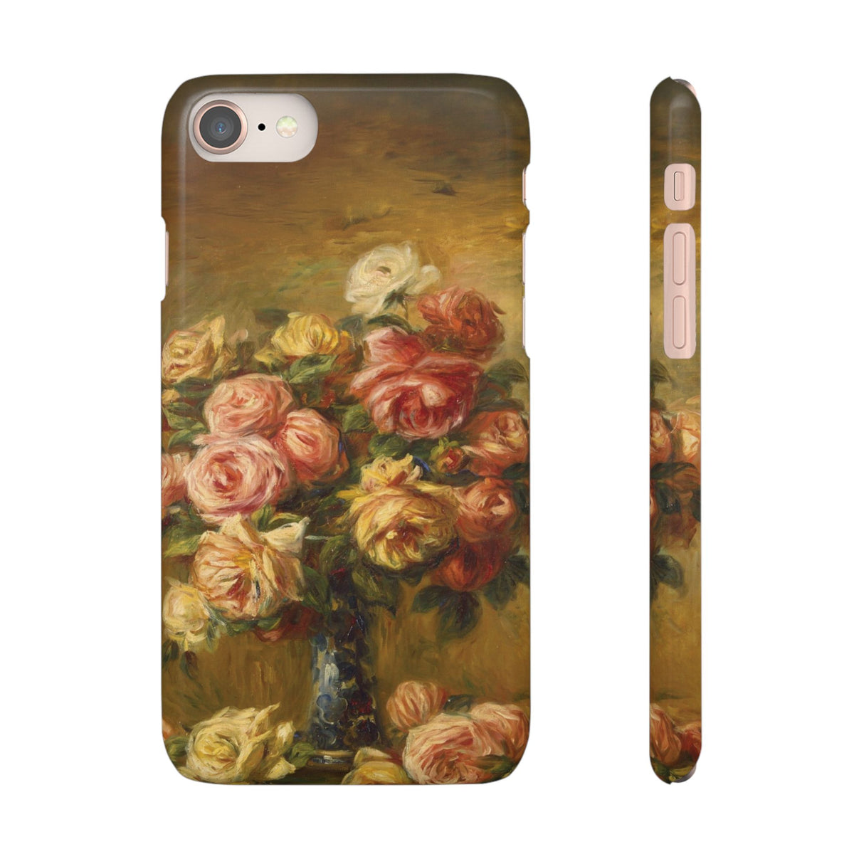 Roses in a Vase by Pierre Auguste Renoir - iPhone Slim Case