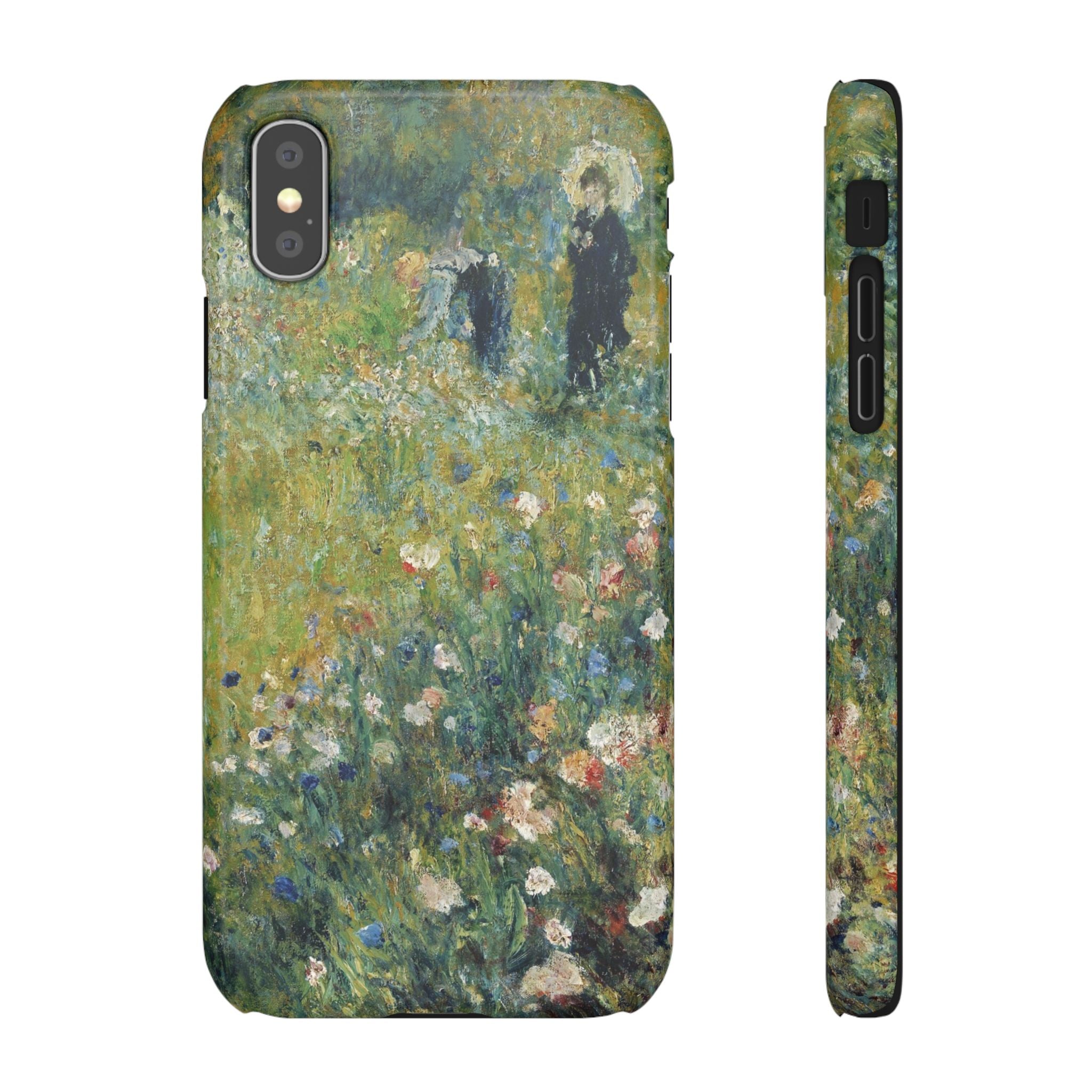 Woman with a Parasol in a Garden by Pierre Auguste Renoir - iPhone Slim Case