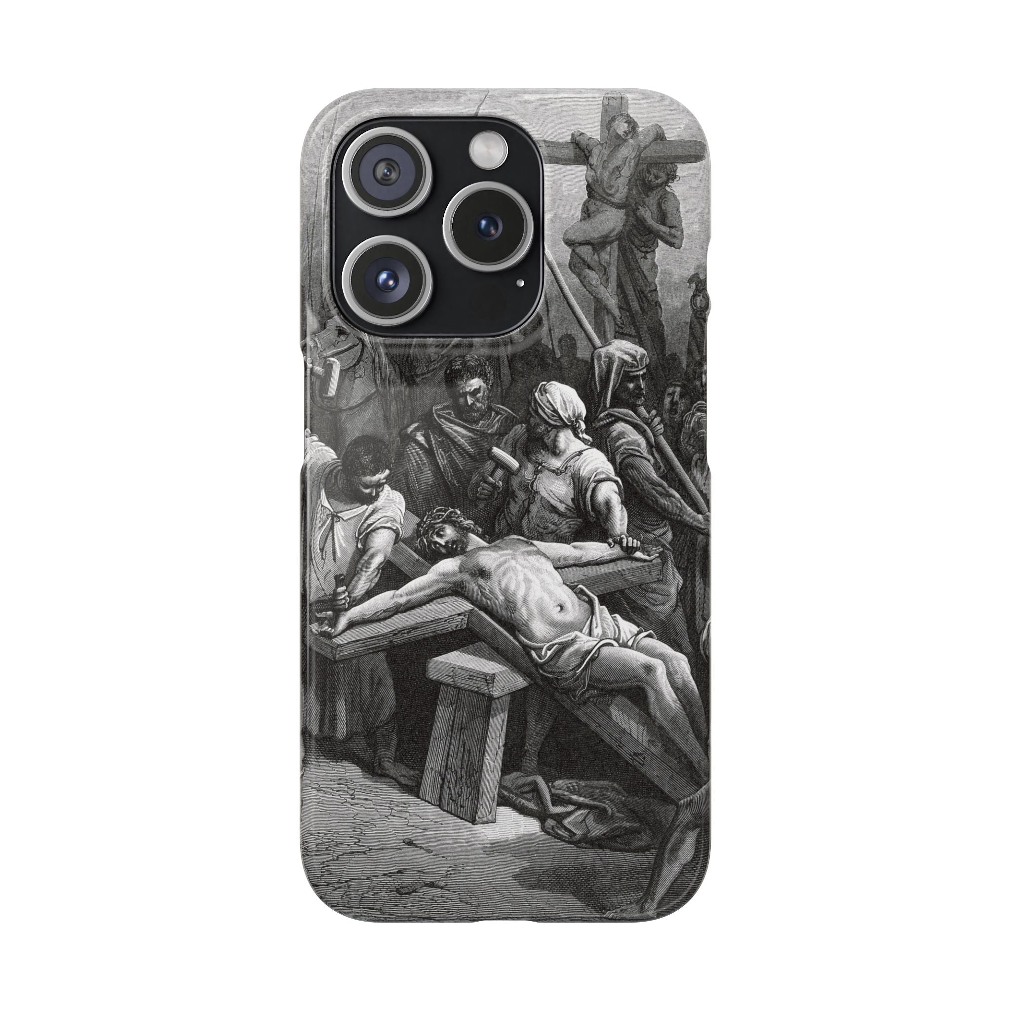 Crucifixion of Jesus by Gustave Doré - iPhone Slim Case