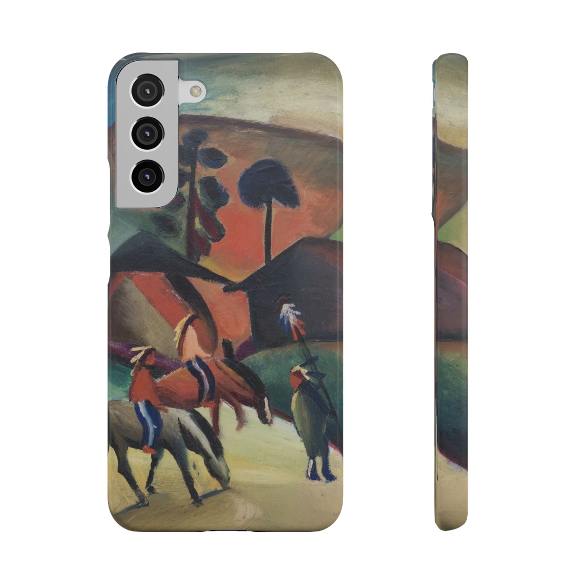 Indians on Horsebacks by August Macke - Samsung Slim Case
