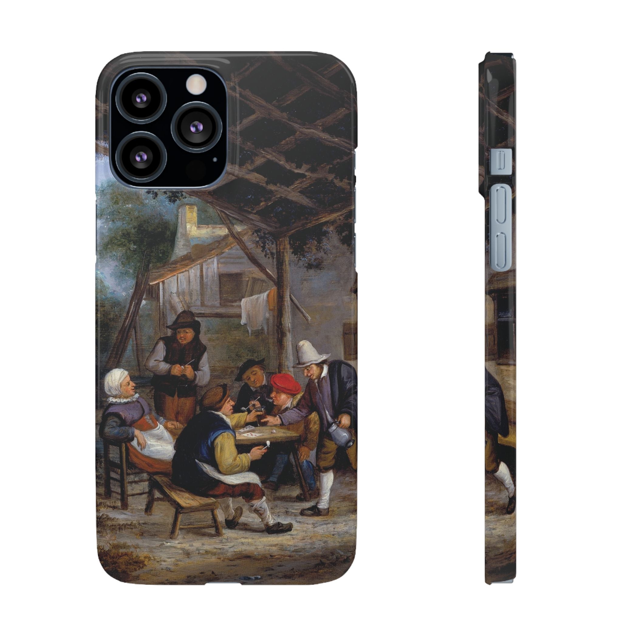 Peasants Drinking by Adriaen van Ostade - iPhone Slim Case