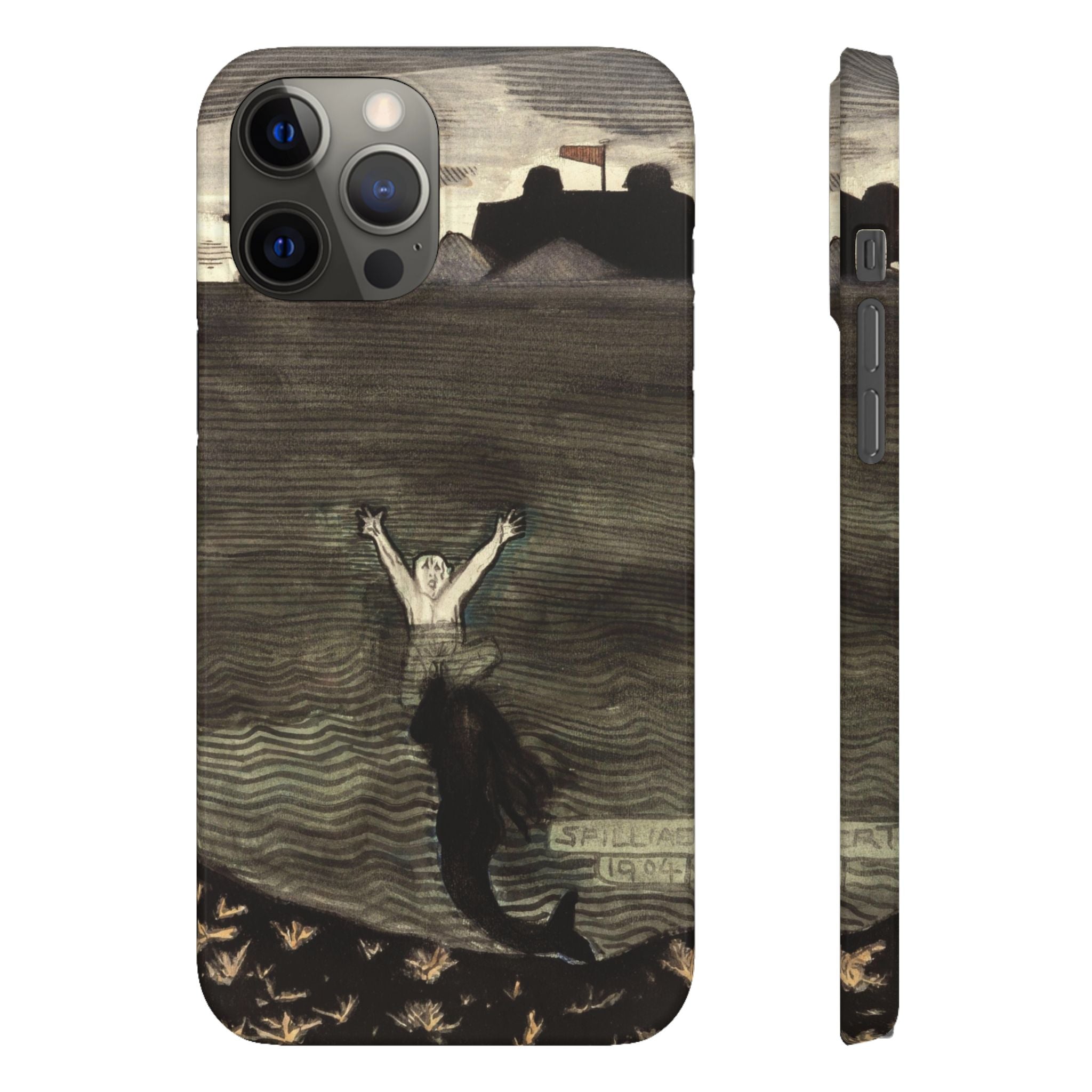 The Call of the Mermaid The Drowning by Leon Spilliaert - iPhone Slim Case