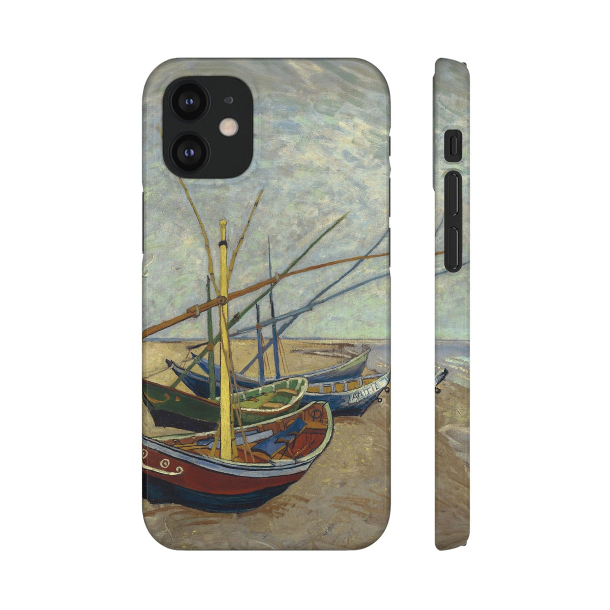 Fishing Boats on the Beach by Vincent van Gogh - iPhone Slim Case