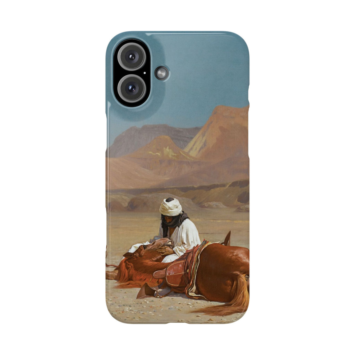 Rider and his Steed in the Desert by Jean-Leon Gerome - iPhone Slim Case