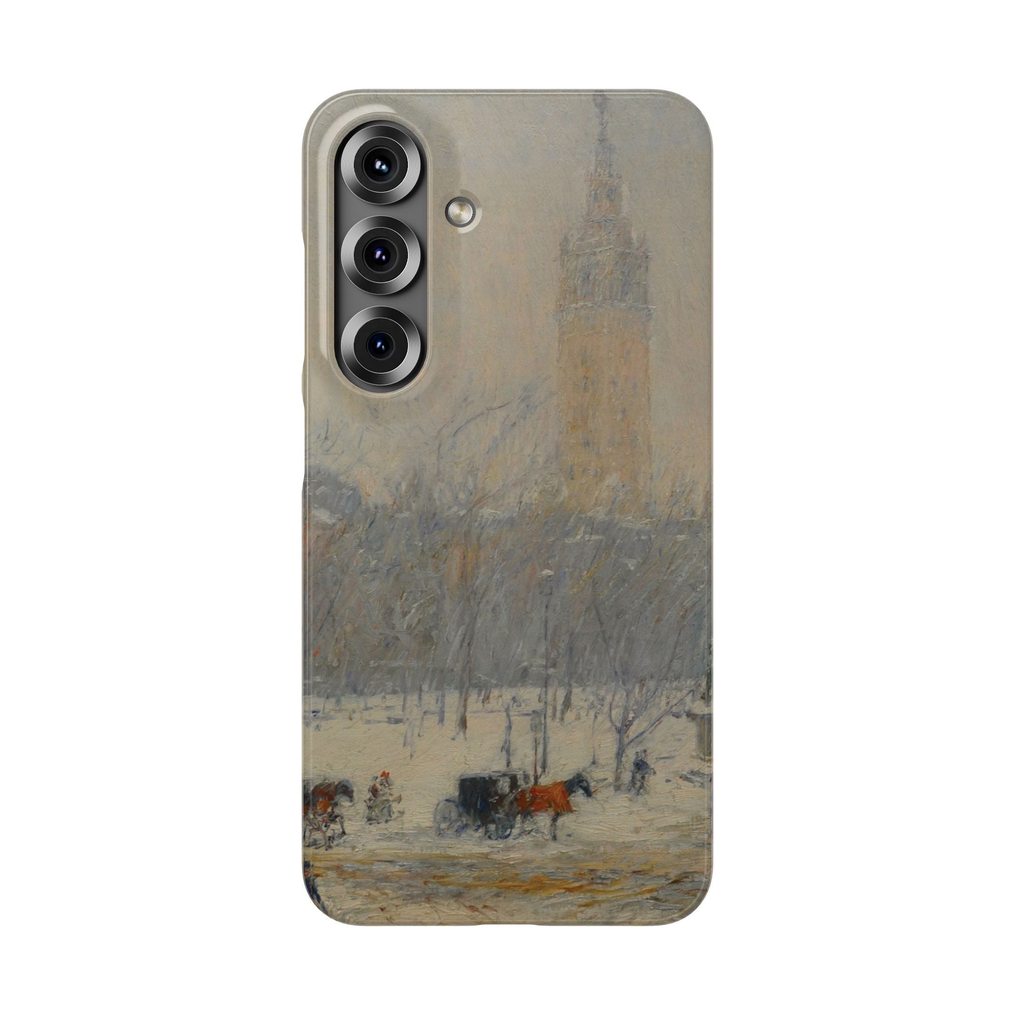 Snowstorm, Madison Square by Childe Hassam - Samsung Slim Case