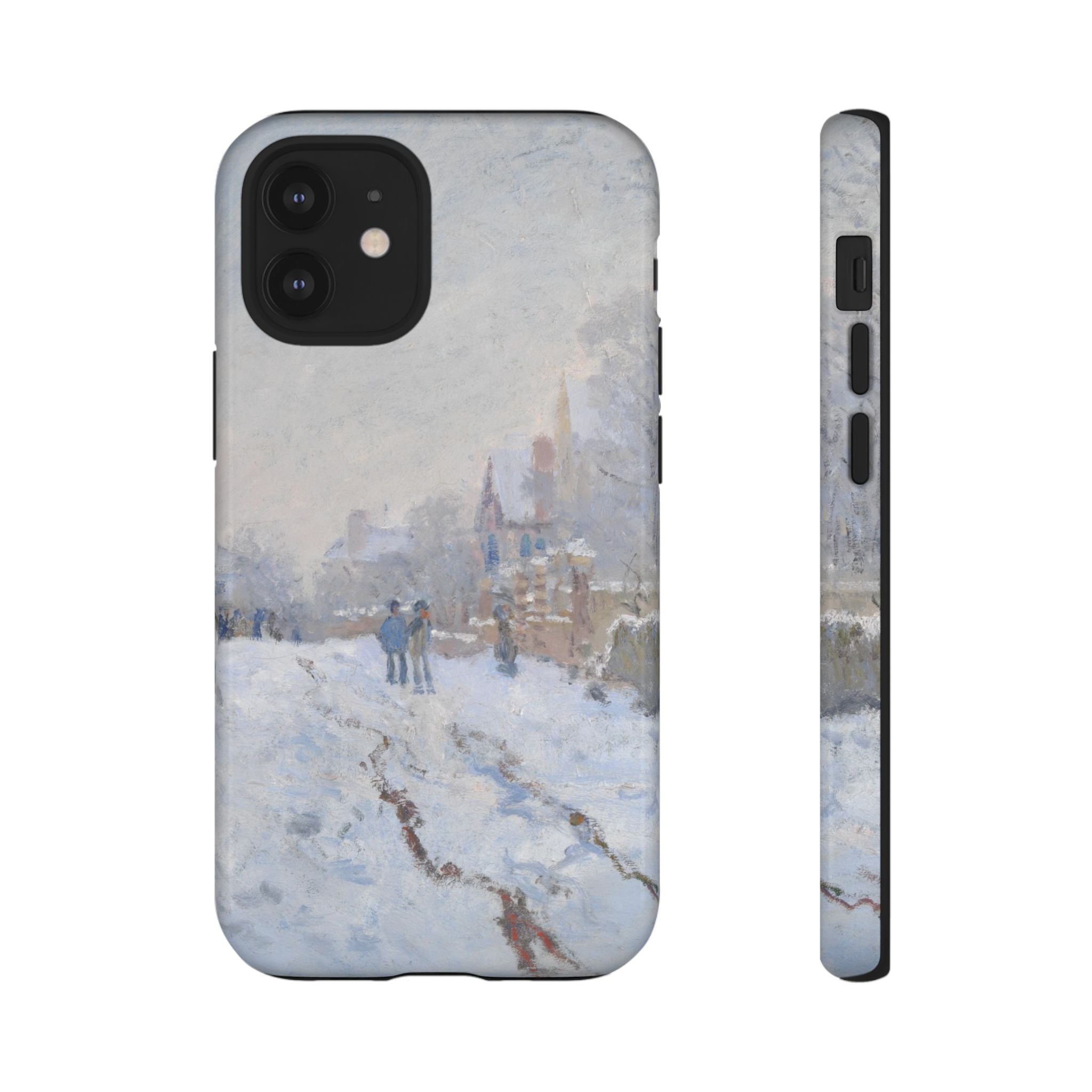 Snow Scene at Argenteuil by Claude Monet - iPhone Tough Case