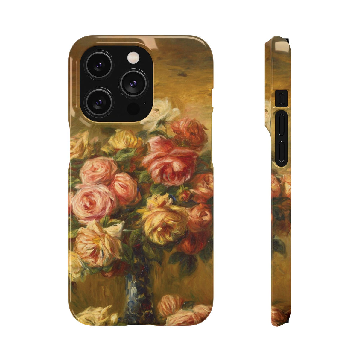Roses in a Vase by Pierre Auguste Renoir - iPhone Slim Case