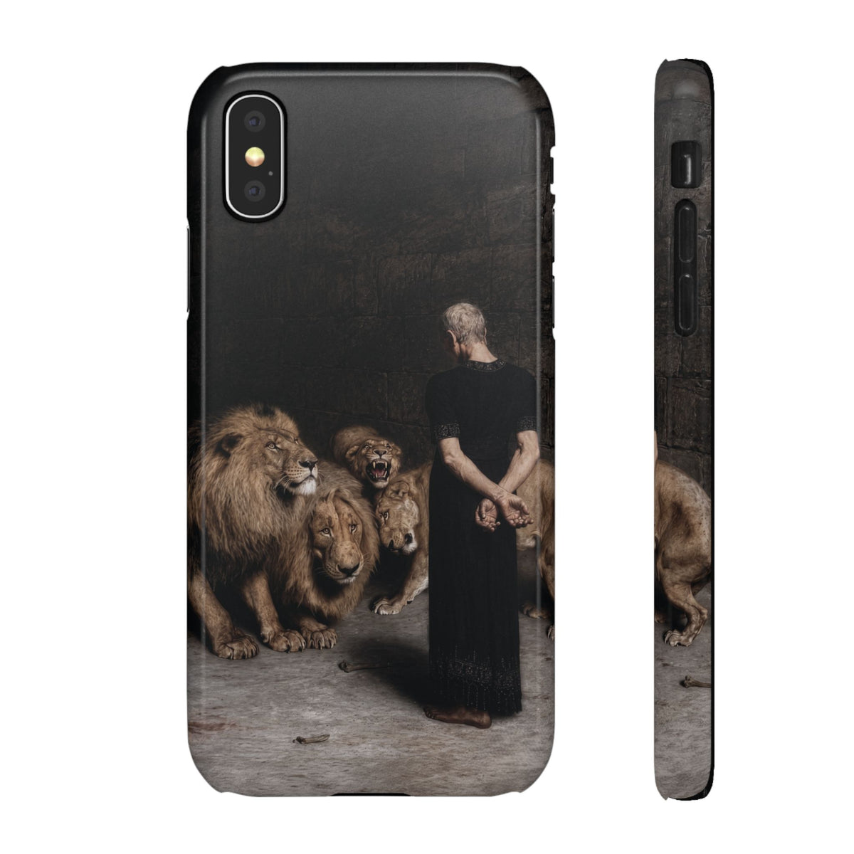 Daniel in the Lion's Den by Briton Riviere - iPhone Slim Case