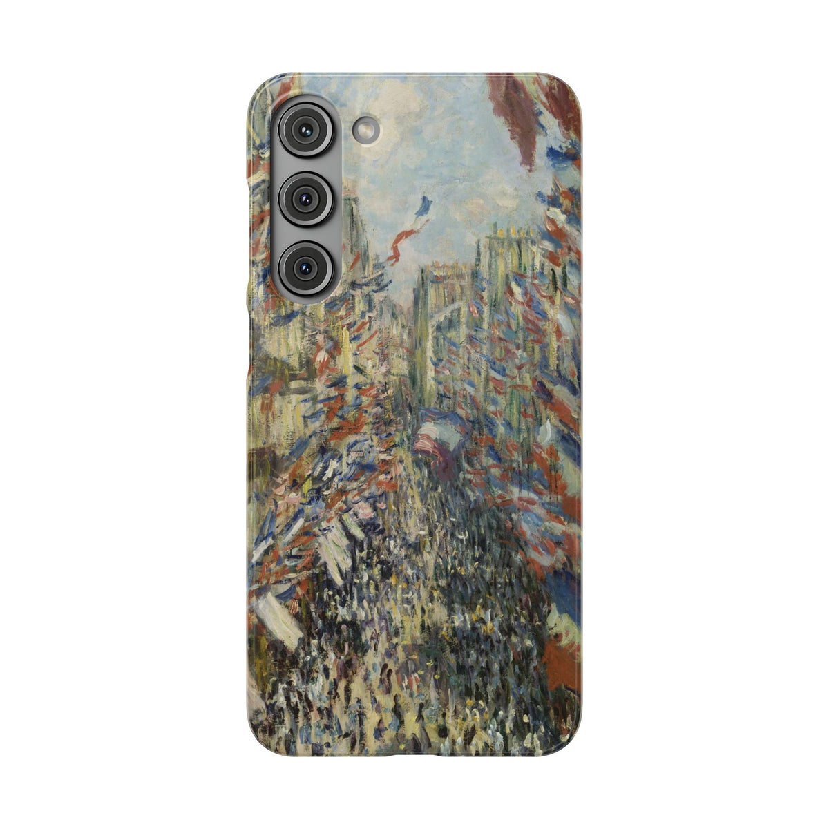 The Rue Montorgueil in Paris by Claude Monet - Samsung Slim Case