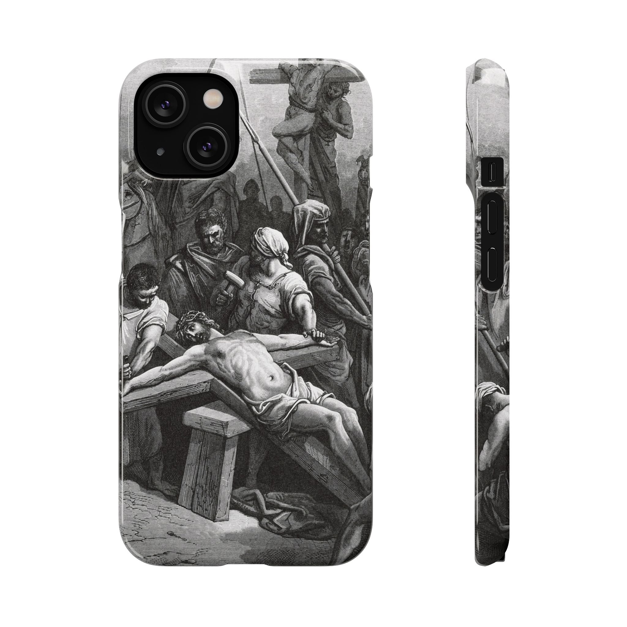 Crucifixion of Jesus by Gustave Doré - iPhone Slim Case
