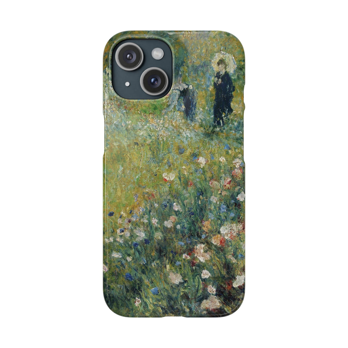 Woman with a Parasol in a Garden by Pierre Auguste Renoir - iPhone Slim Case