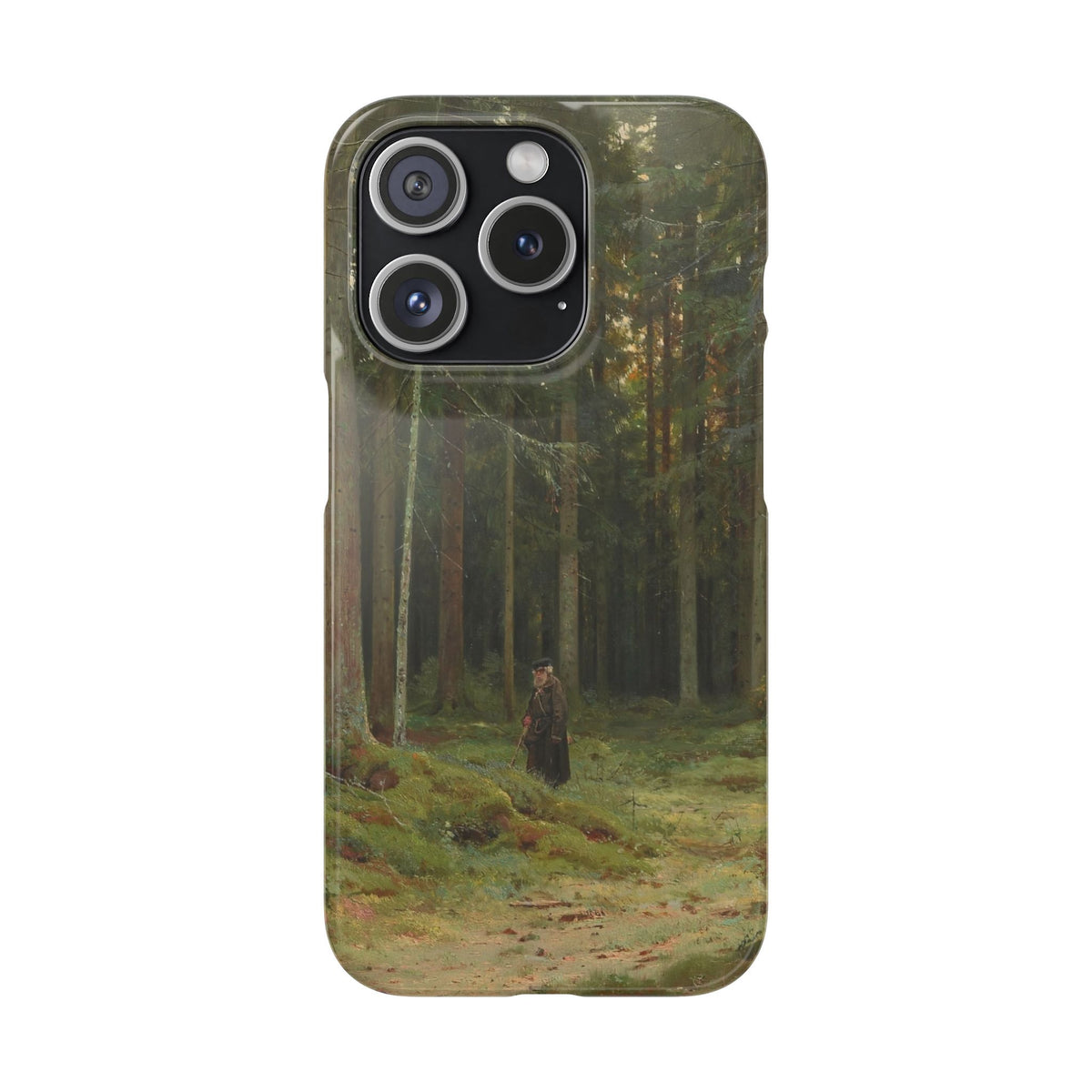 In the Forest of Countess Mordvinova Petergof by Ivan Ivanovich Shishkin - iPhone Slim Case