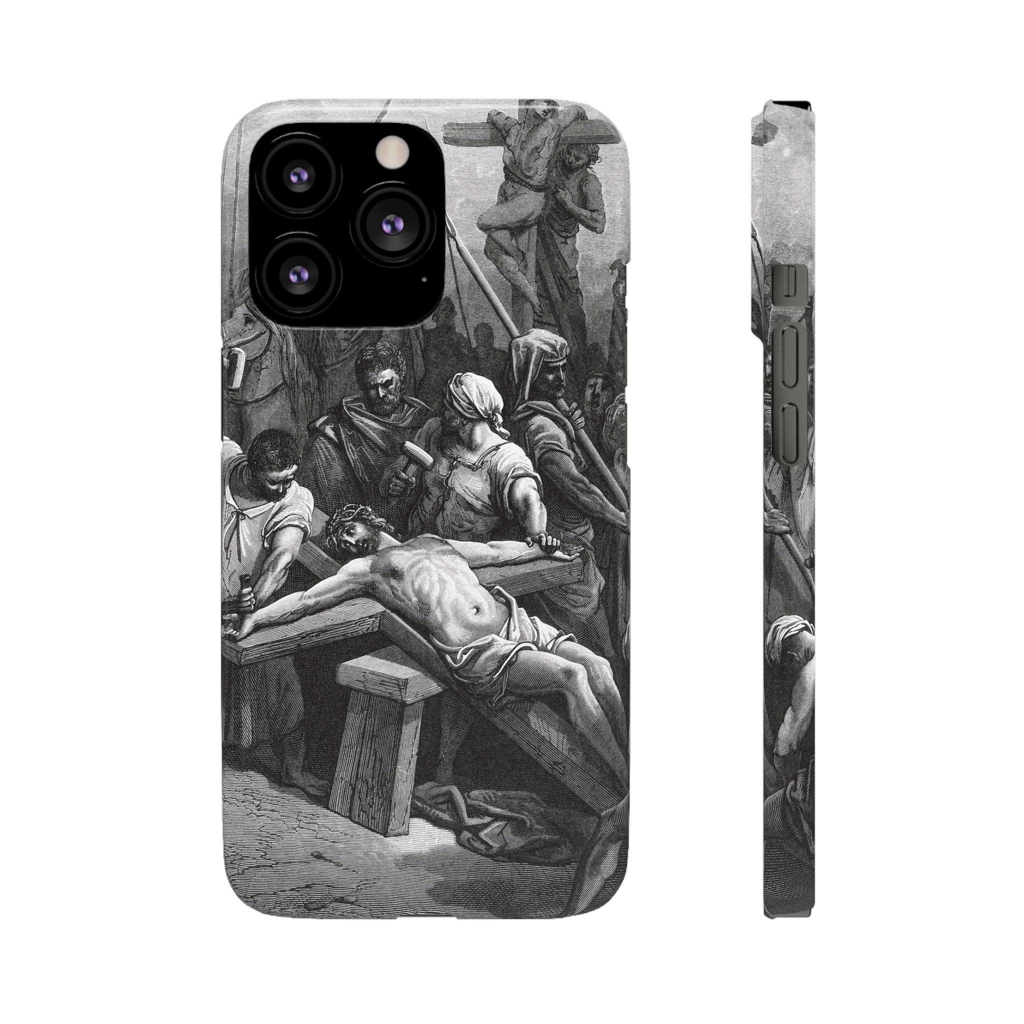 Crucifixion of Jesus by Gustave Doré - iPhone Slim Case