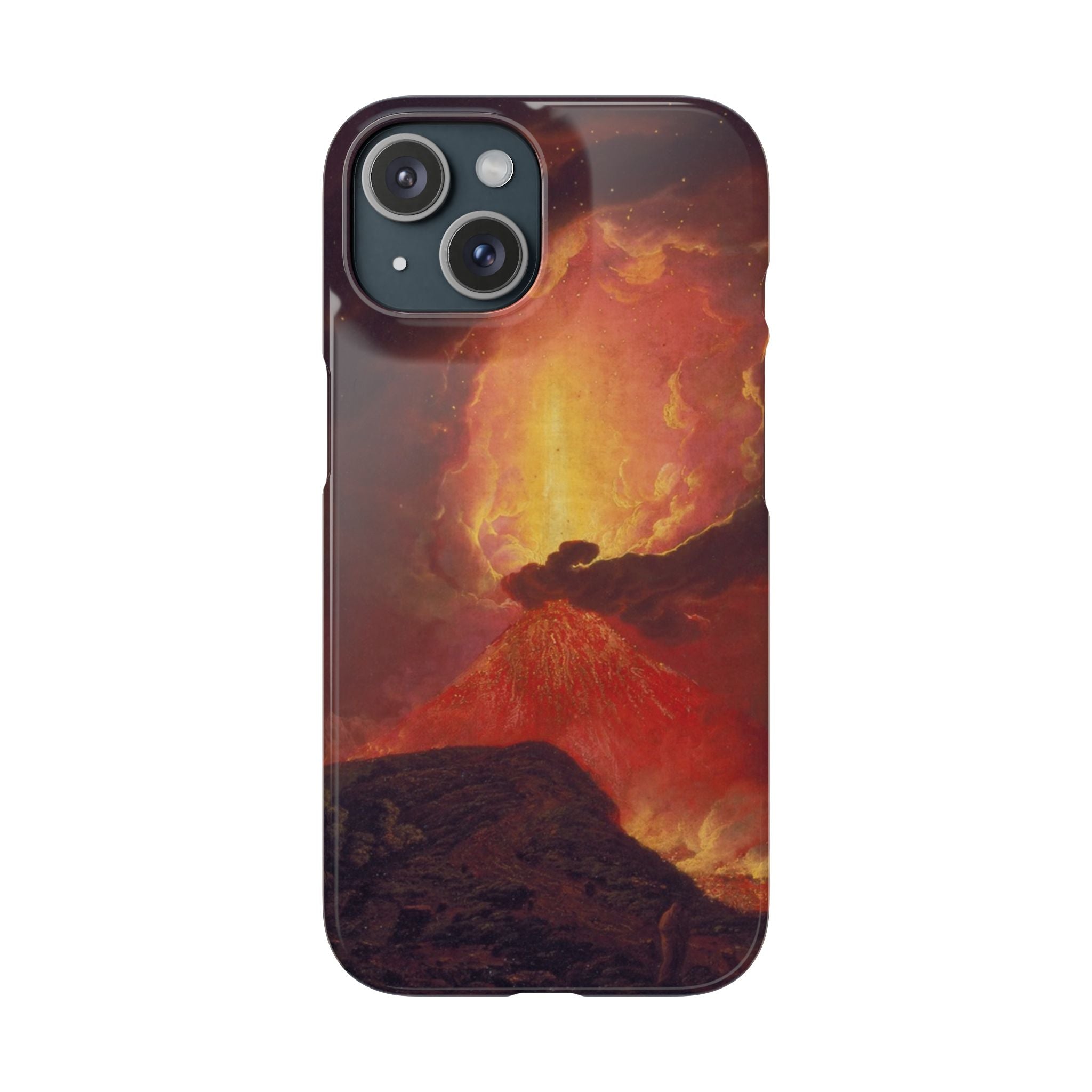 Vesuvius in Eruption by Joseph Wright of Derby - iPhone Slim Case