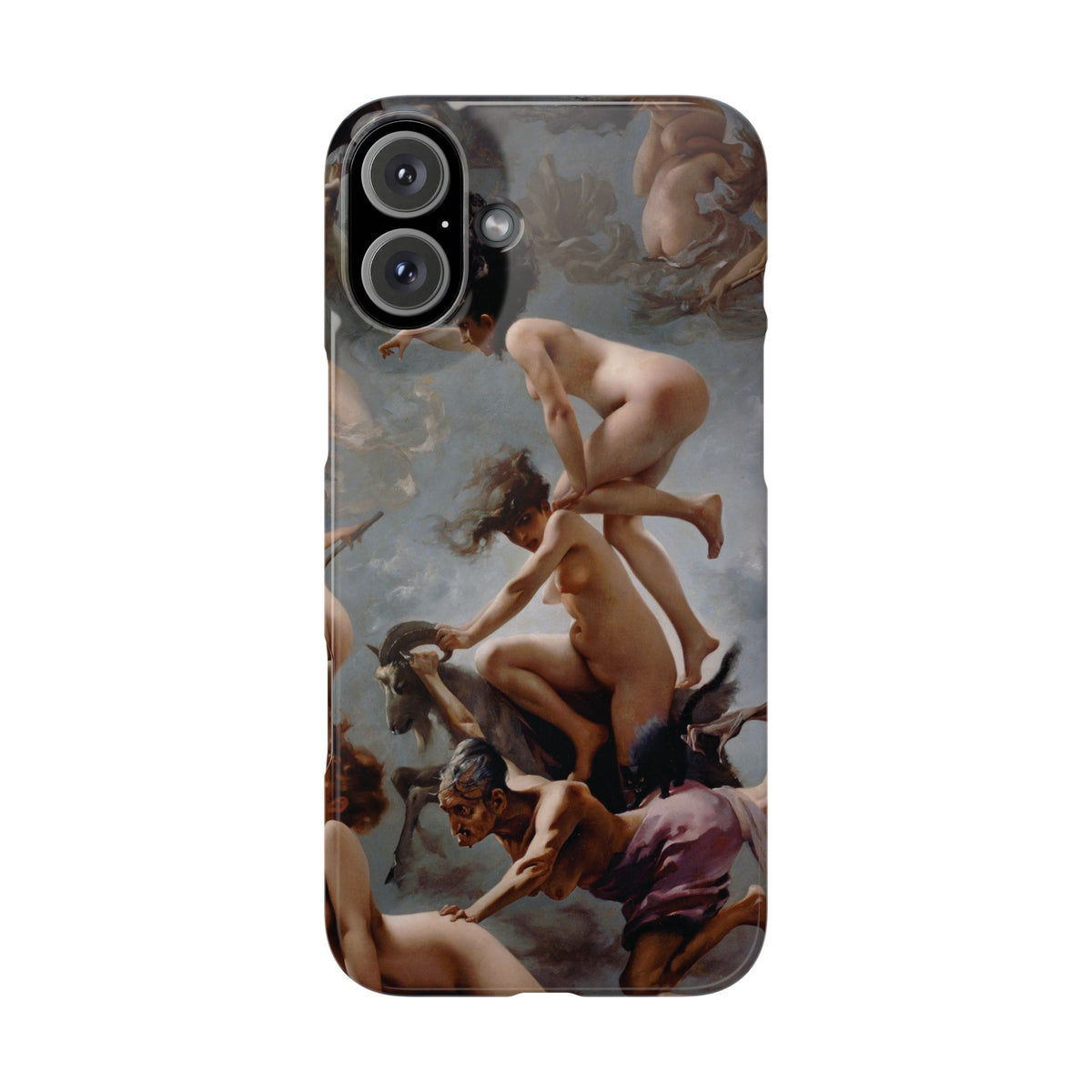 Witches going to their Sabbath by Luis Ricardo Falero - iPhone Slim Case