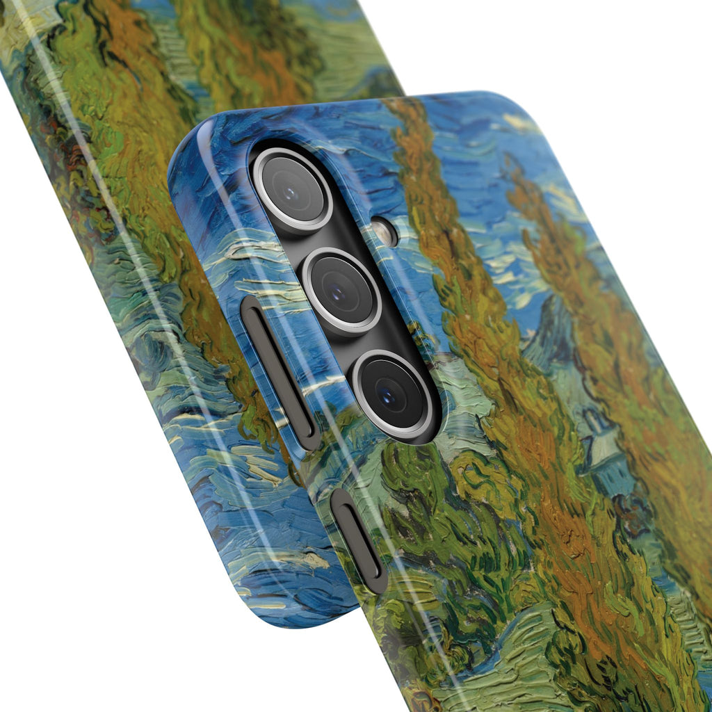 Two Poplars in the Alpilles near Saint-Rémy by Vincent van Gogh - Samsung Slim Case