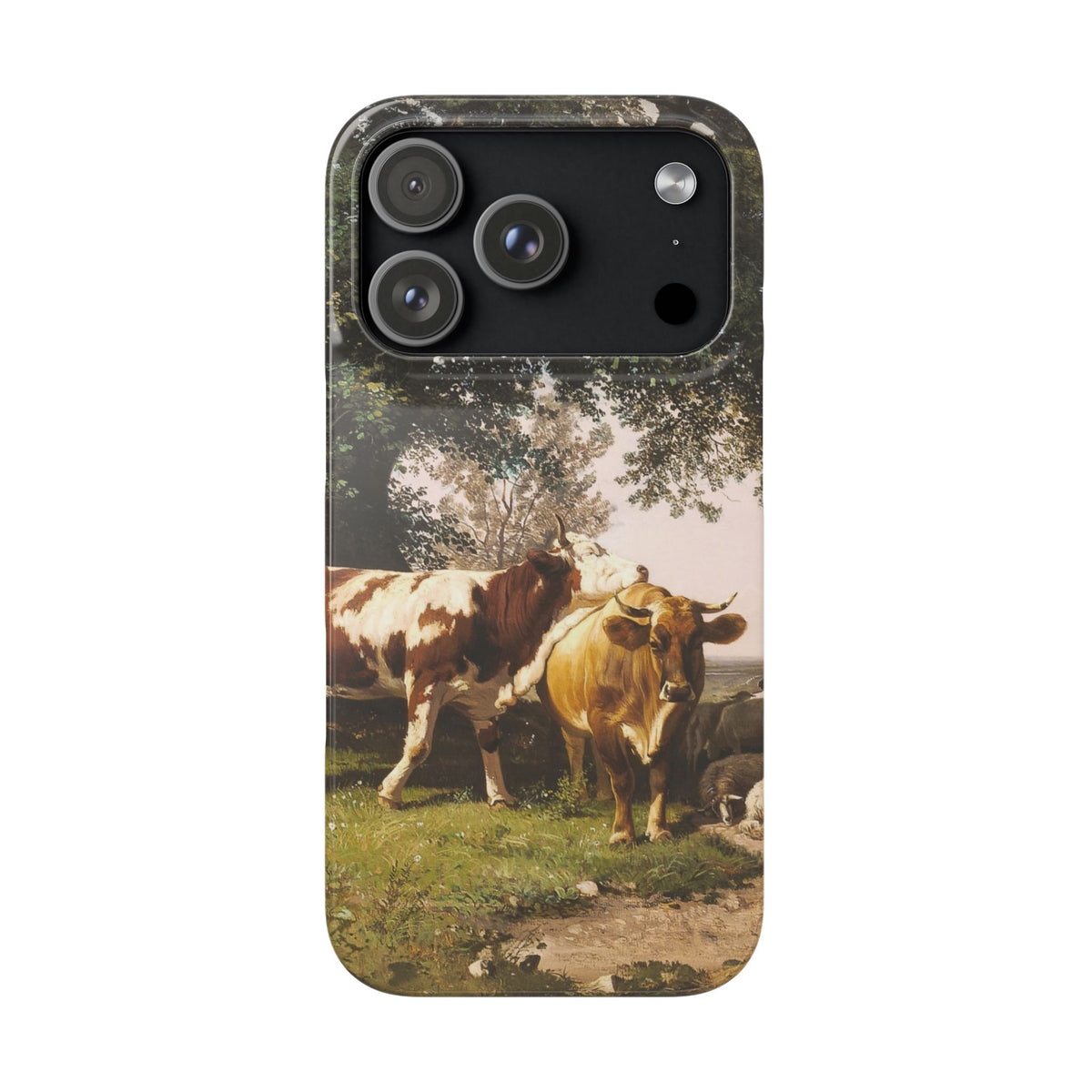 Herd under Trees by Ivan Ivanovich Shishkin - iPhone Slim Case
