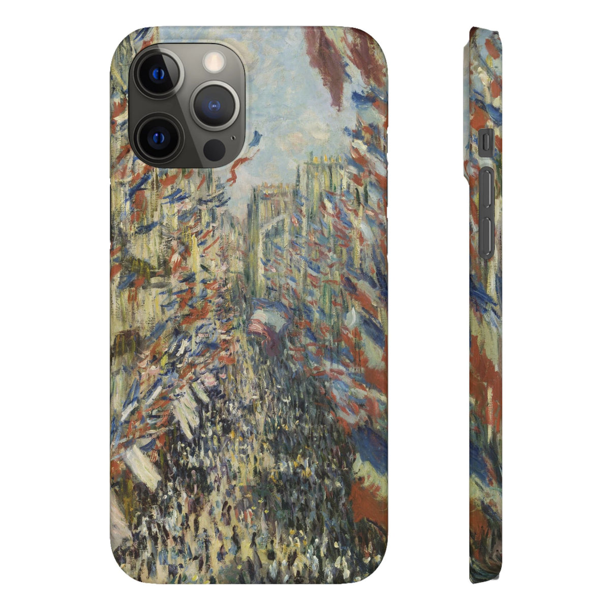 The Rue Montorgueil in Paris by Claude Monet - iPhone Slim Case