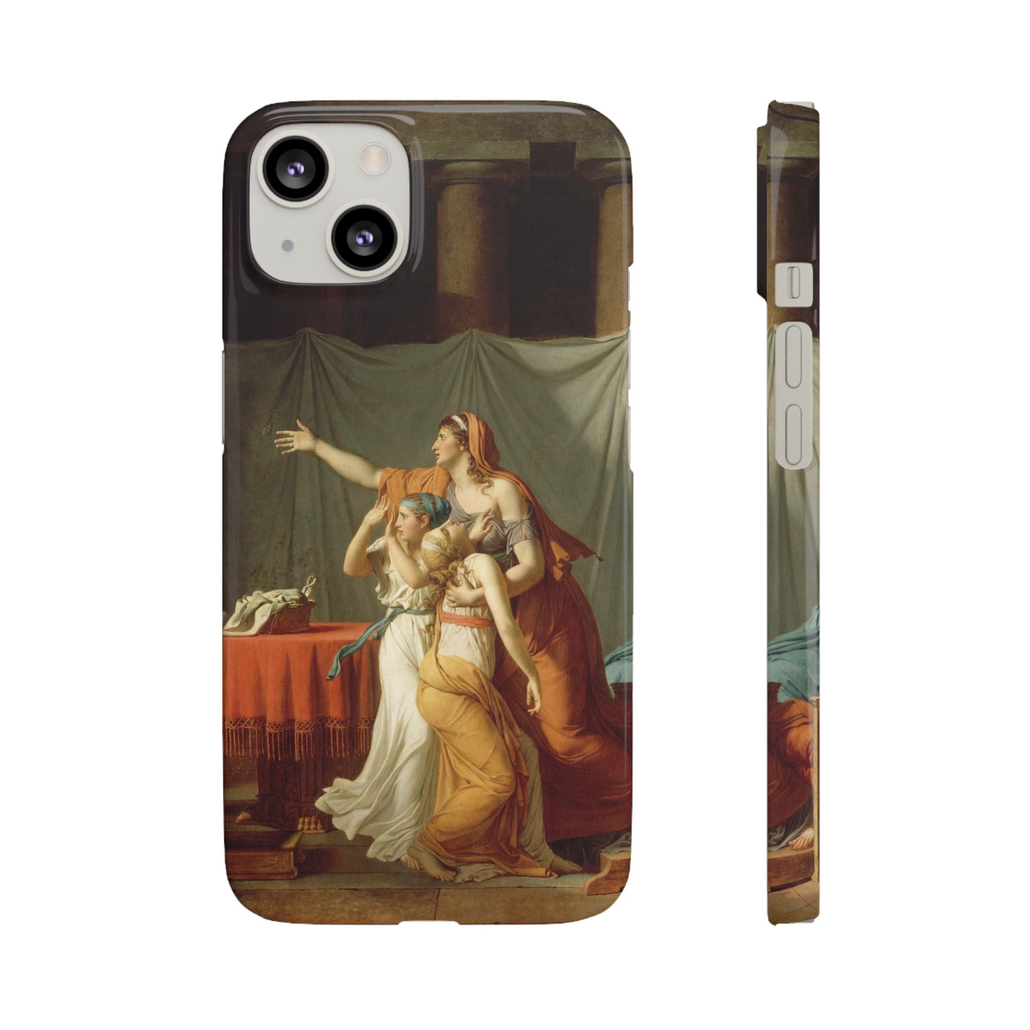 The Lictors Bring to Brutus the Bodies of His Sons II by Jacques-Louis David - iPhone Slim Case