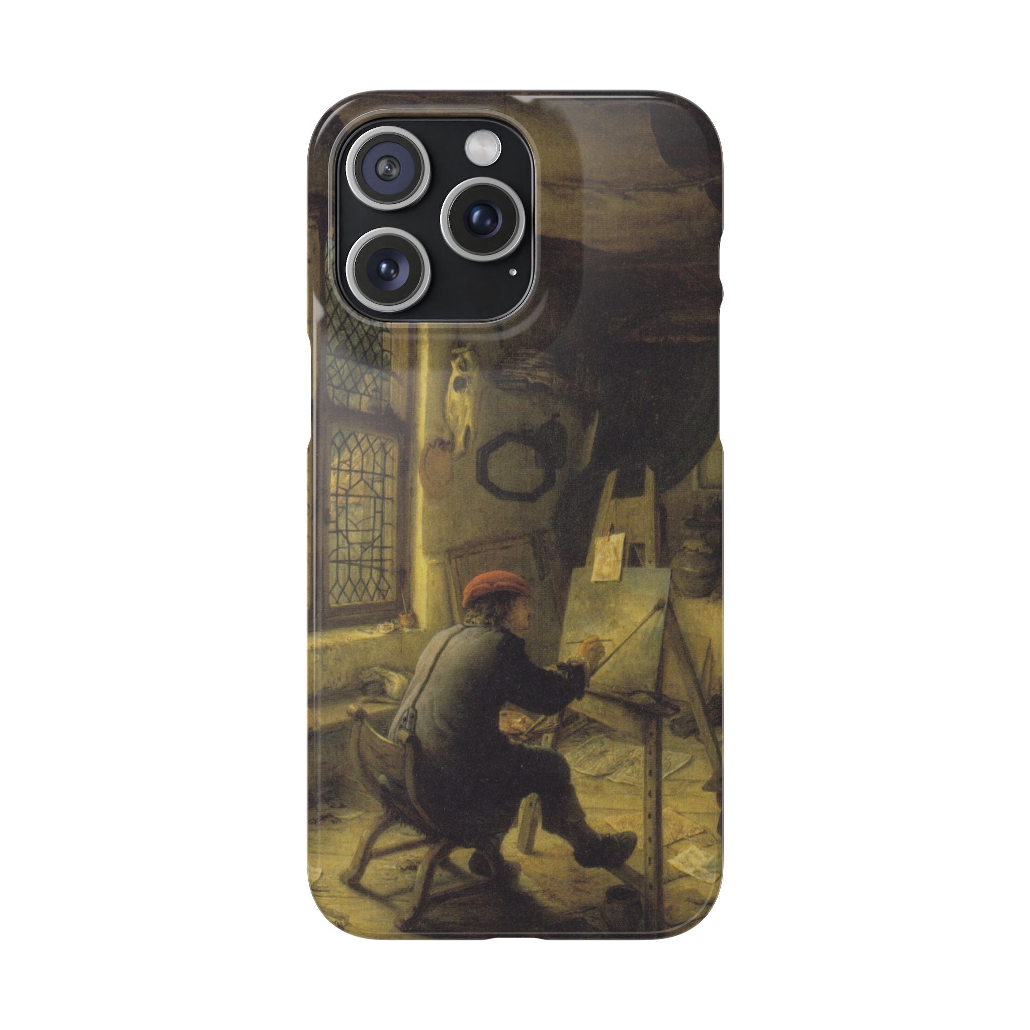 The Painter in His Workshop by Adriaen van Ostade - iPhone Slim Case