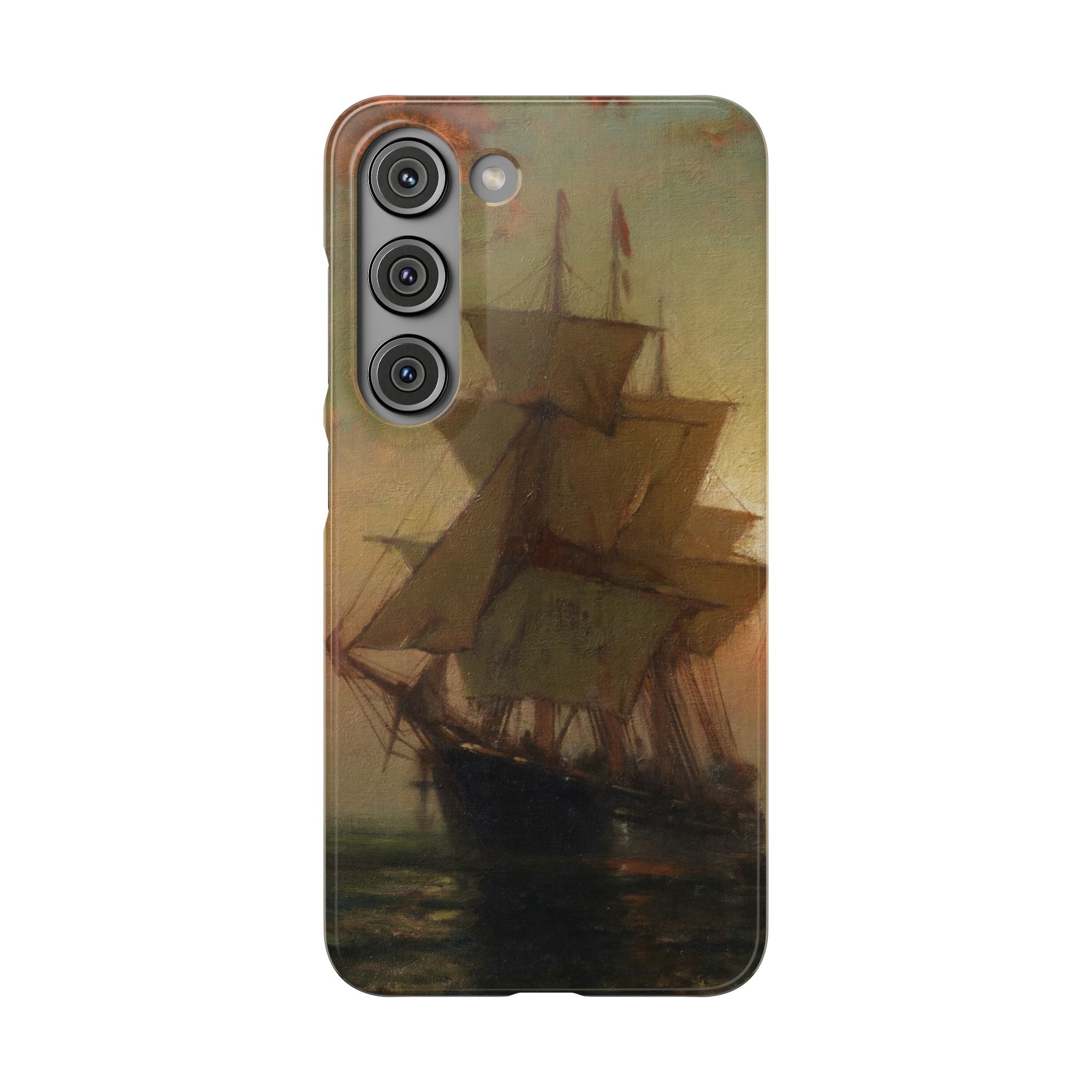 Ships at Night by Edward Moran - Samsung Slim Case