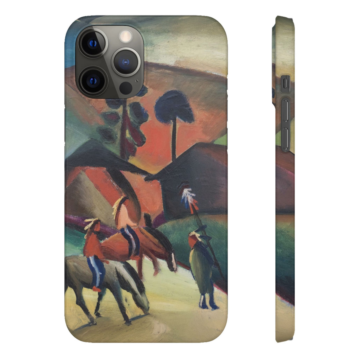 Indians on Horsebacks by August Macke - iPhone Slim Case