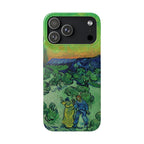 Landscape with Couple Walking and Crescent Moon by Vincent van Gogh- iPhone Slim Case