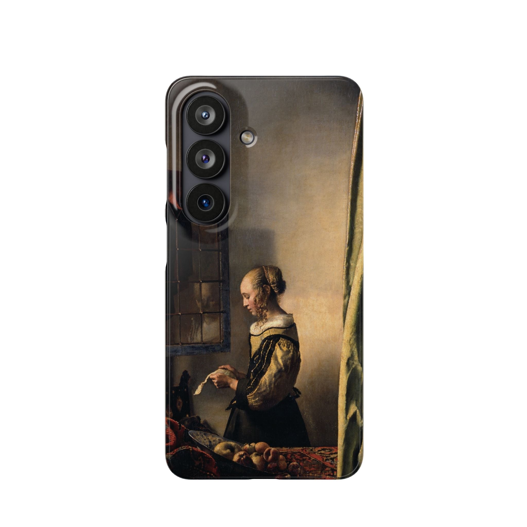 Girl Reading a Letter by an Open Window by Johannes Vermeer - Samsung Slim Case