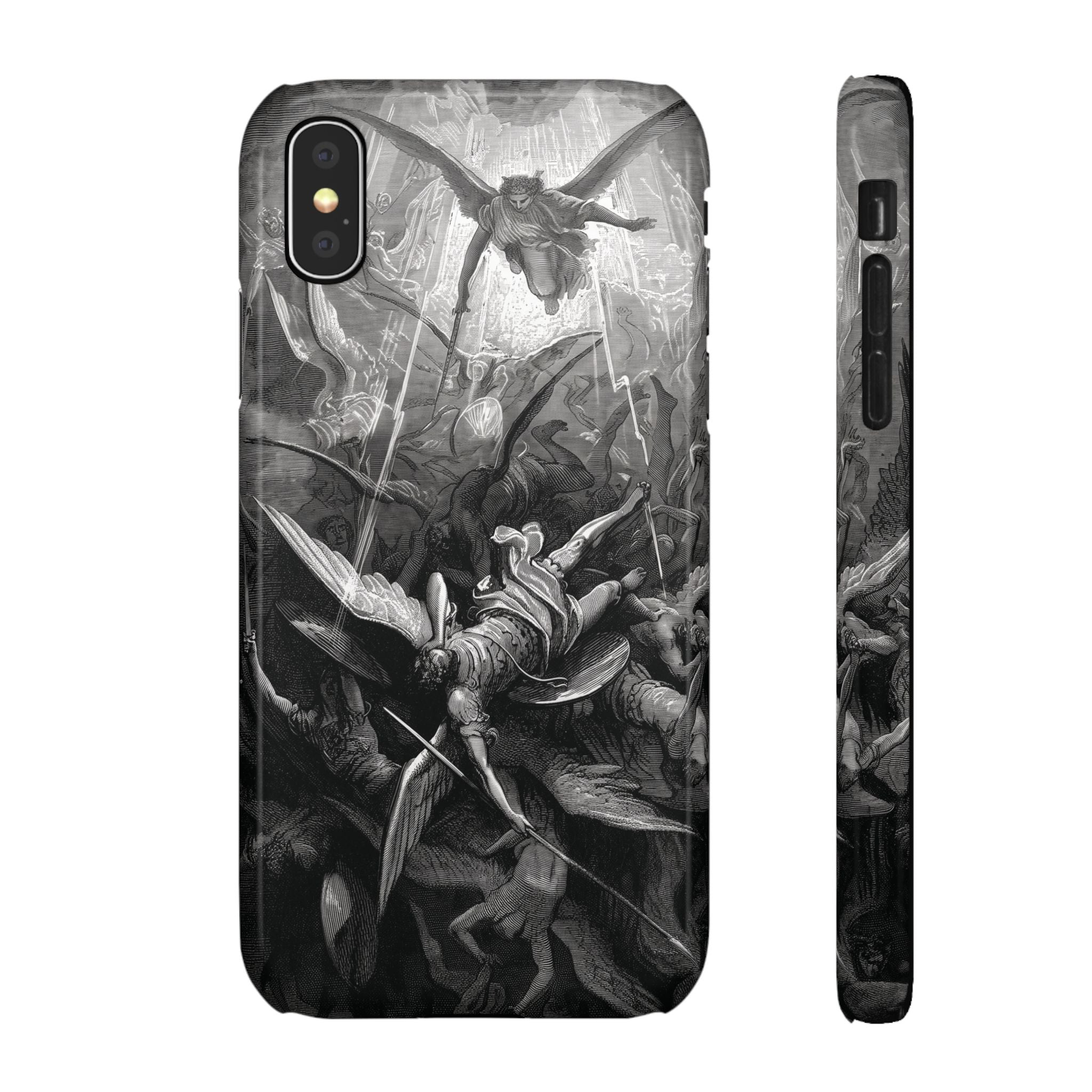 Paradise Lost | The Battle in Heaven by Gustave Doré - iPhone Slim Case